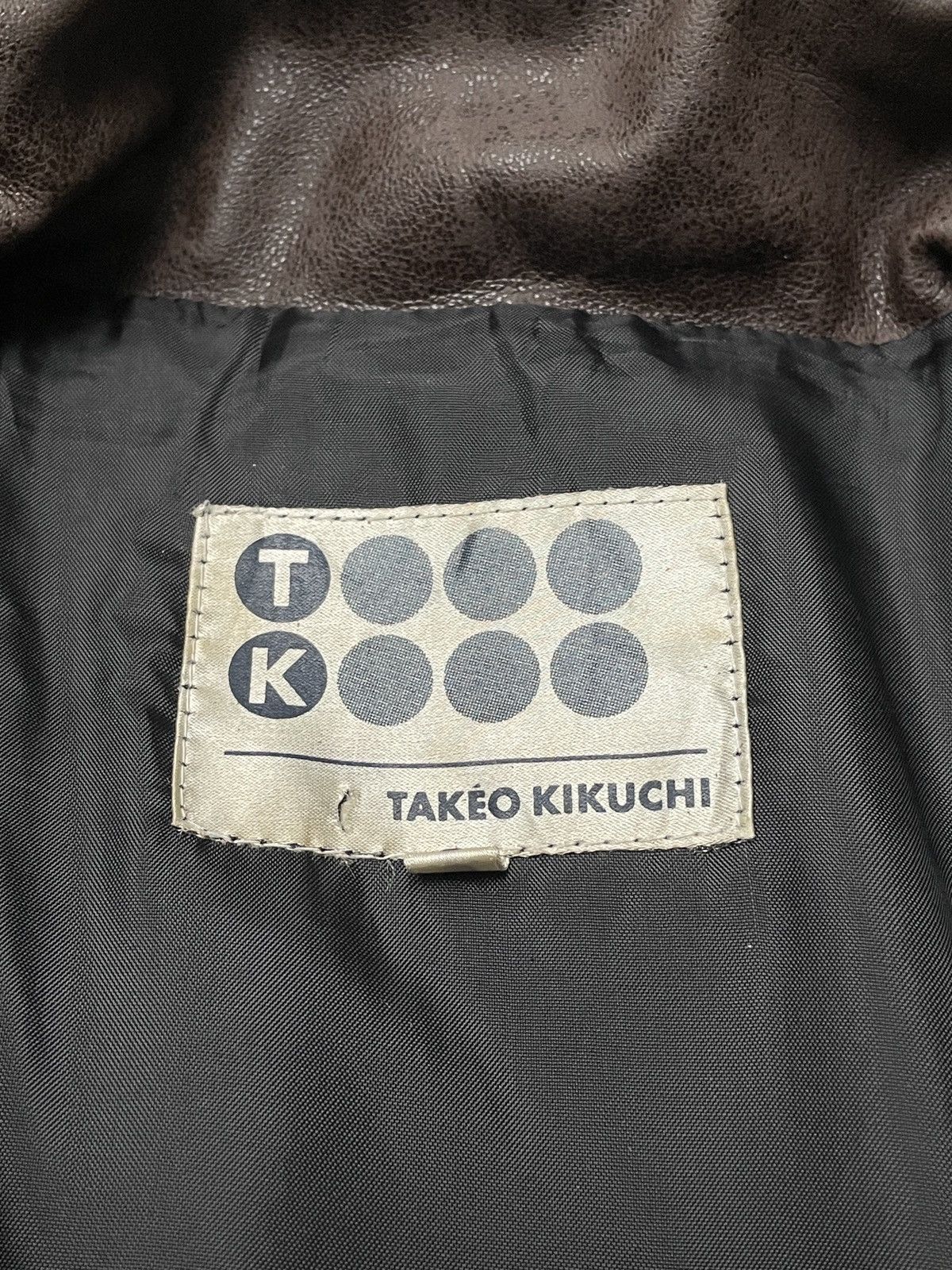 Vintage Vintage Japanese Brand Takeo Kikuchi Leather Jacket 1990s Size US M / EU 48-50 / 2 - 8 Thumbnail