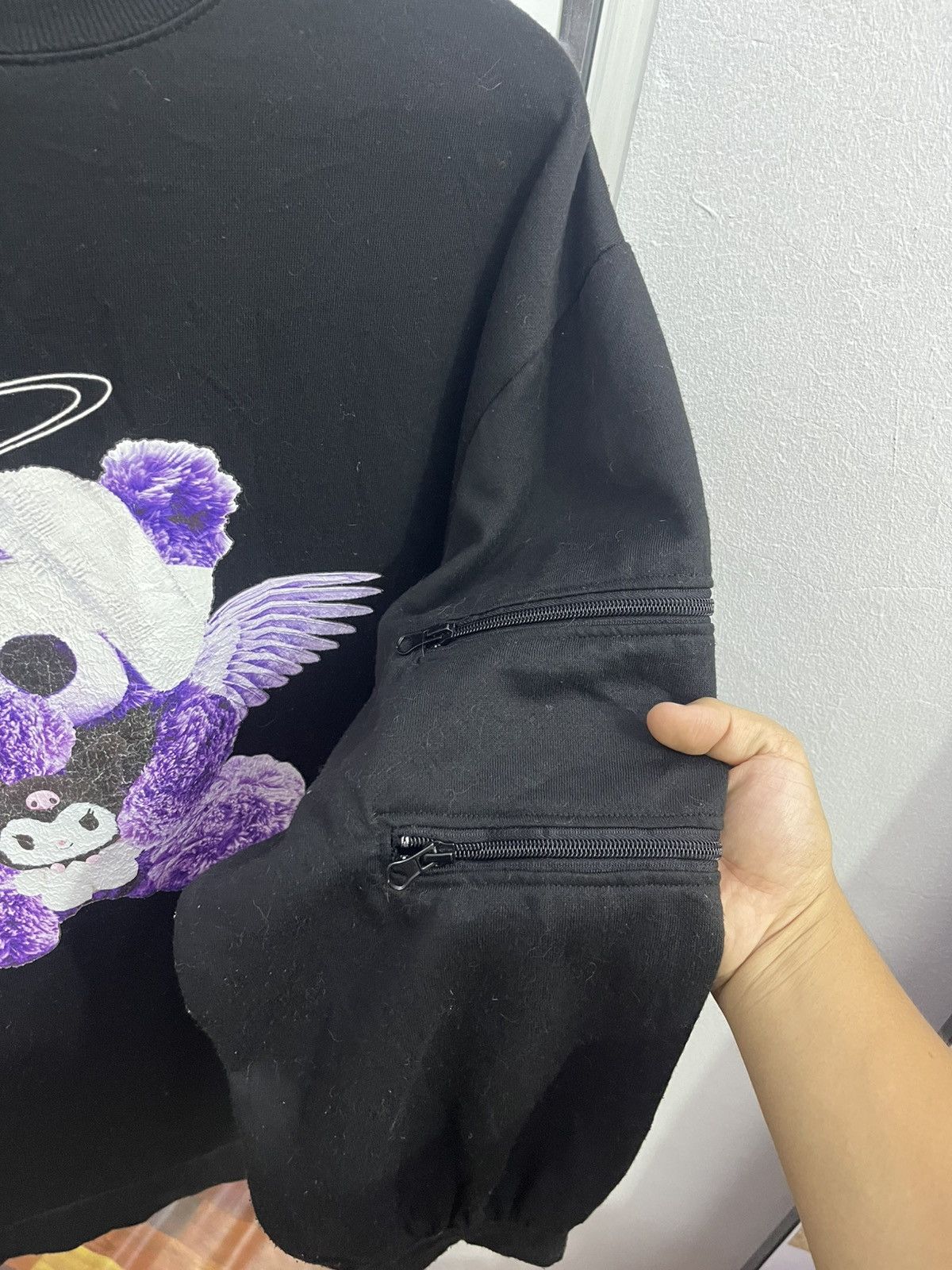 Anime Sanrio Kuromi Angel Graphic Sweatshirt Oversized XL Size US XL / EU 56 / 4 - 3 Thumbnail