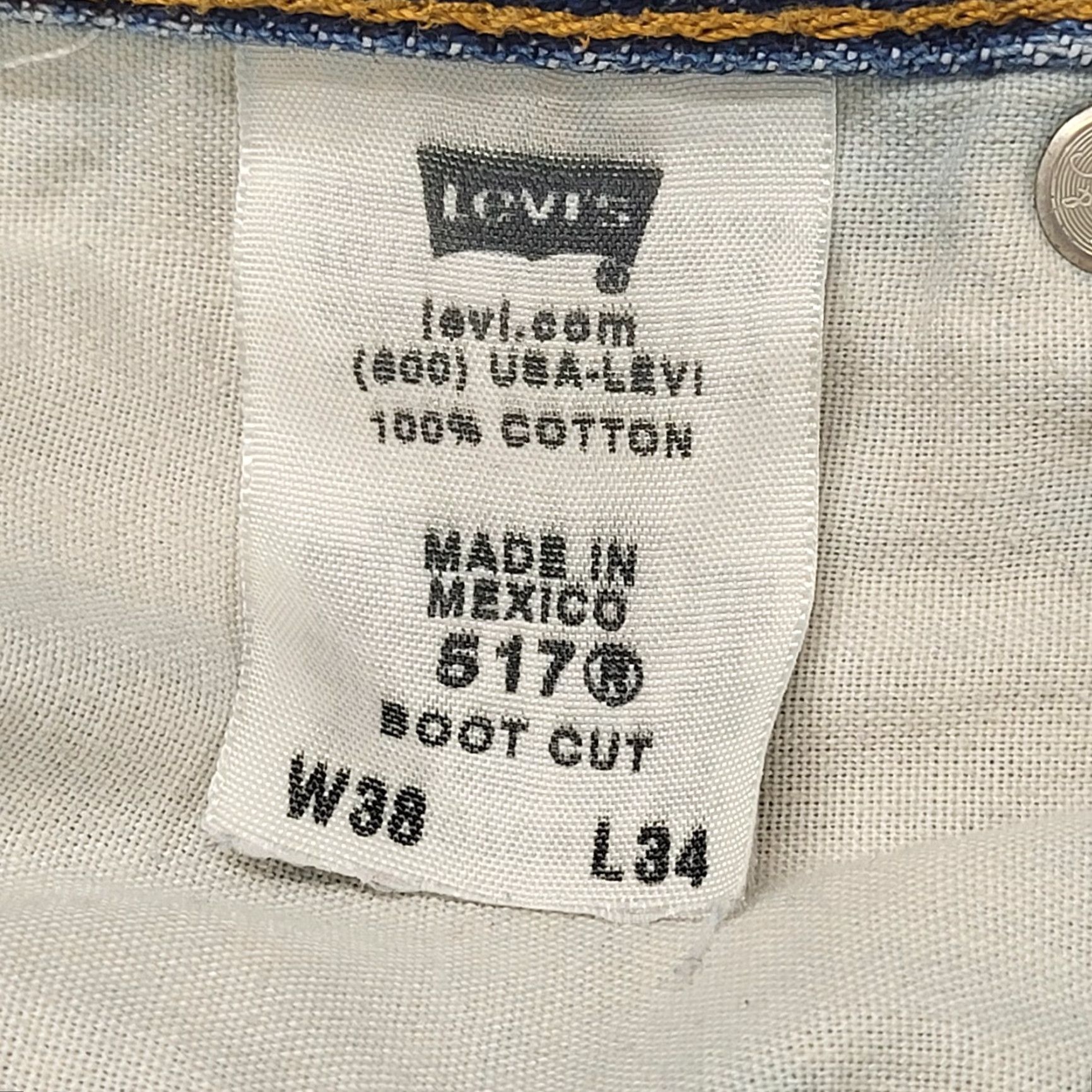 Levi's VINTAGE Levi's Jeans 517 Mens 38x34 Blue Denim Made in Mexico 20517-0217 *READ* Size US 38 / EU 54 - 2 Thumbnail