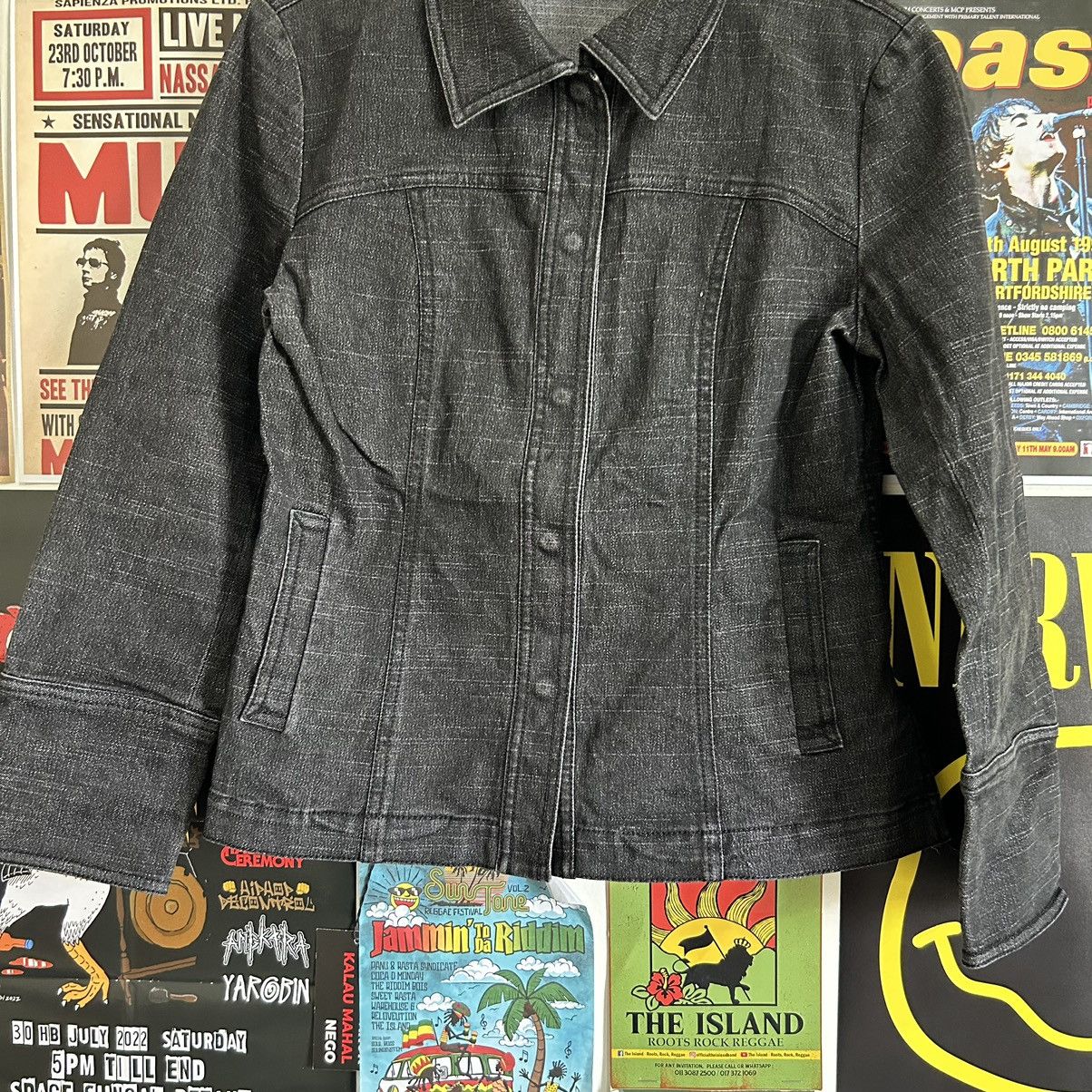 Vintage Vintage Ne-Ce-Sa Japanese Black Denim Jacket Size M / US 6-8 / IT 42-44 - 3 Thumbnail
