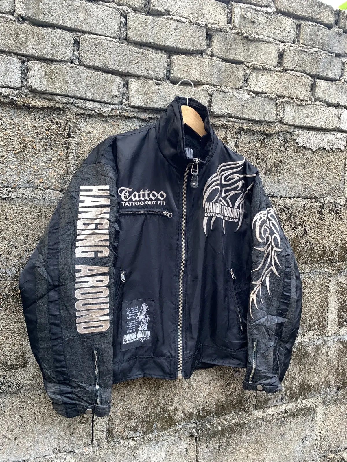 If Six Was Nine Vintage Cyberpunk Hanging Around Tribal Tattoo Padded Bomber Size US M / EU 48-50 / 2 - 3 Thumbnail