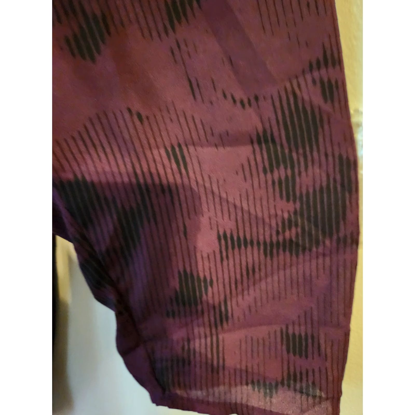 Vintage Apt 9 Dark Purple Black Abstract High Low Hem Tunic Top 2X Plus Blouse Shirt Dress? Size XXL / US 16-18 / IT 52-54 - 4 Thumbnail