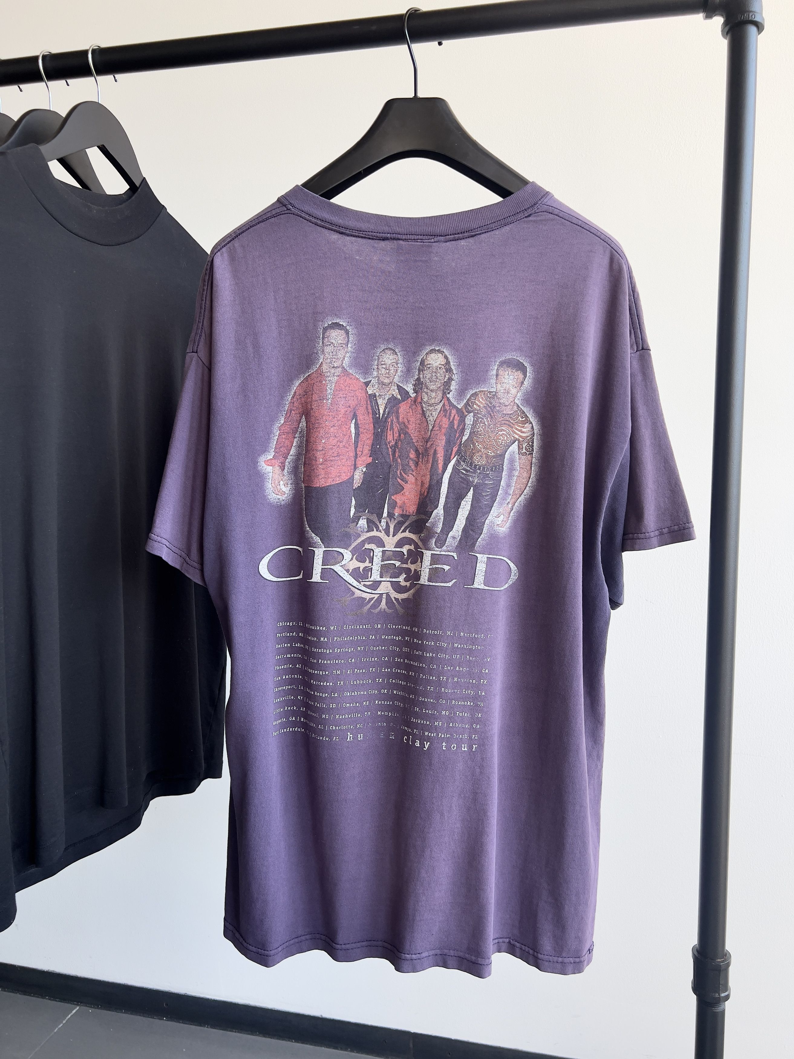 Band Tees Thrashed Sun Faded Creed Oversized Band Tee Shirt Size US XL / EU 56 / 4 - 1 Thumbnail