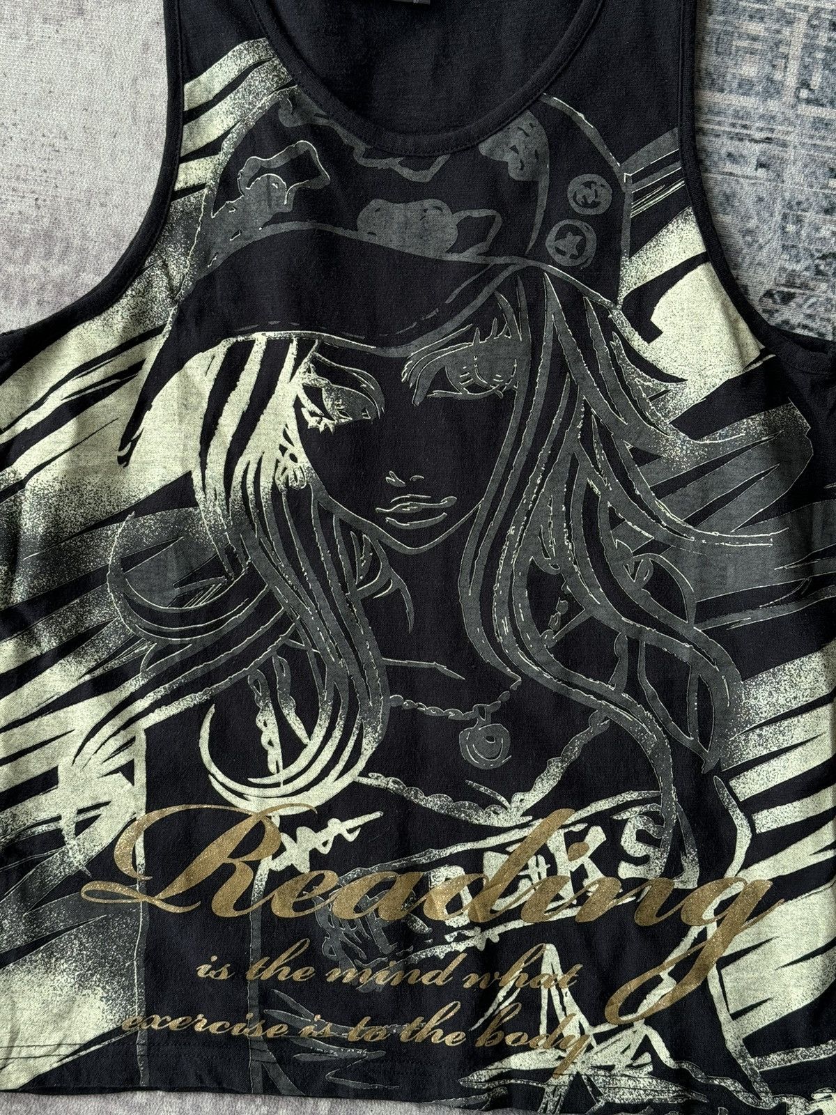 Japanese Brand Space Opera Anime Punk Riot Poem Sleeveless Size US M / EU 48-50 / 2 - 2 Thumbnail