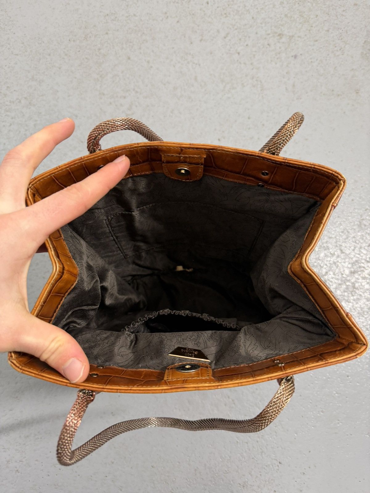 John Galliano Vintage John Galliano Crocodile Leather Snake Straps Handbag Size ONE SIZE - 15 Thumbnail