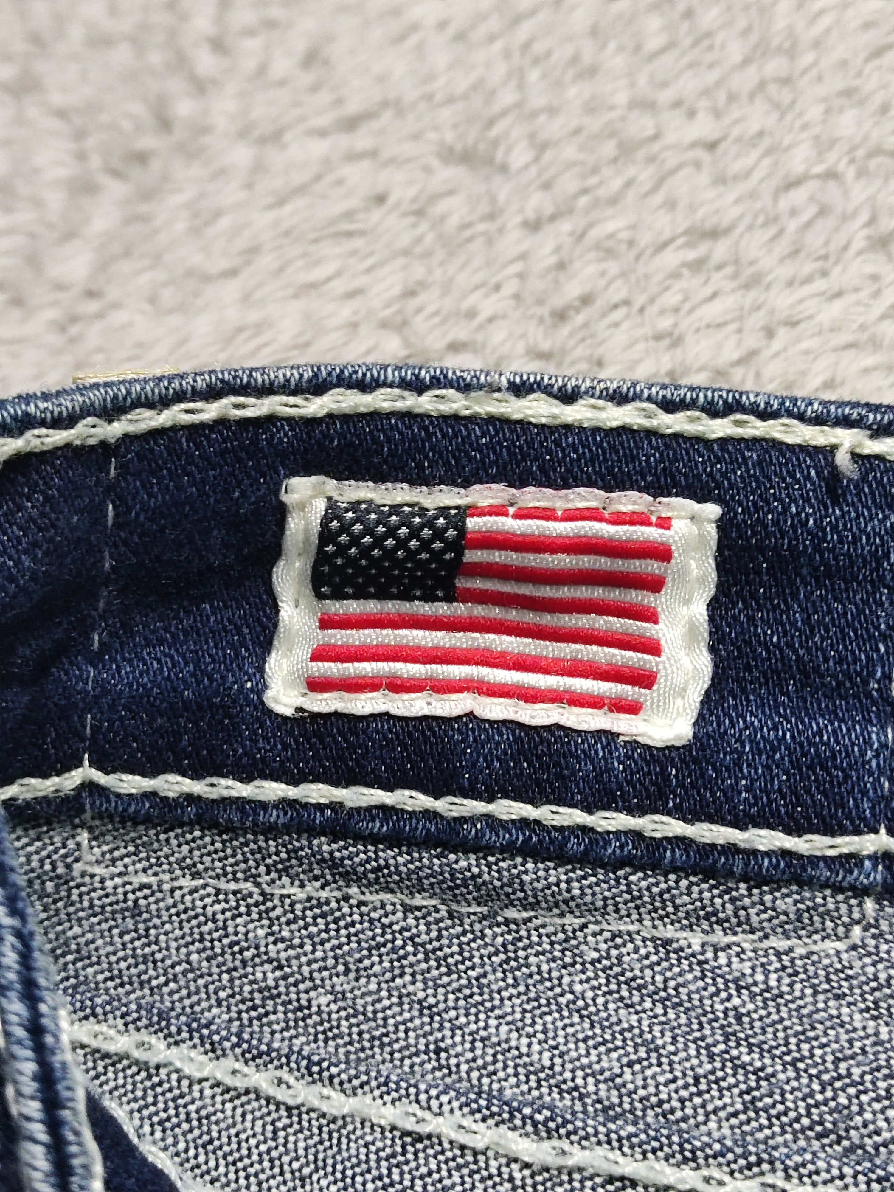 True Religion Y2K True Religion Lily Low Rise 3/4 Jeans Crystal Button Size 29" - 16 Thumbnail