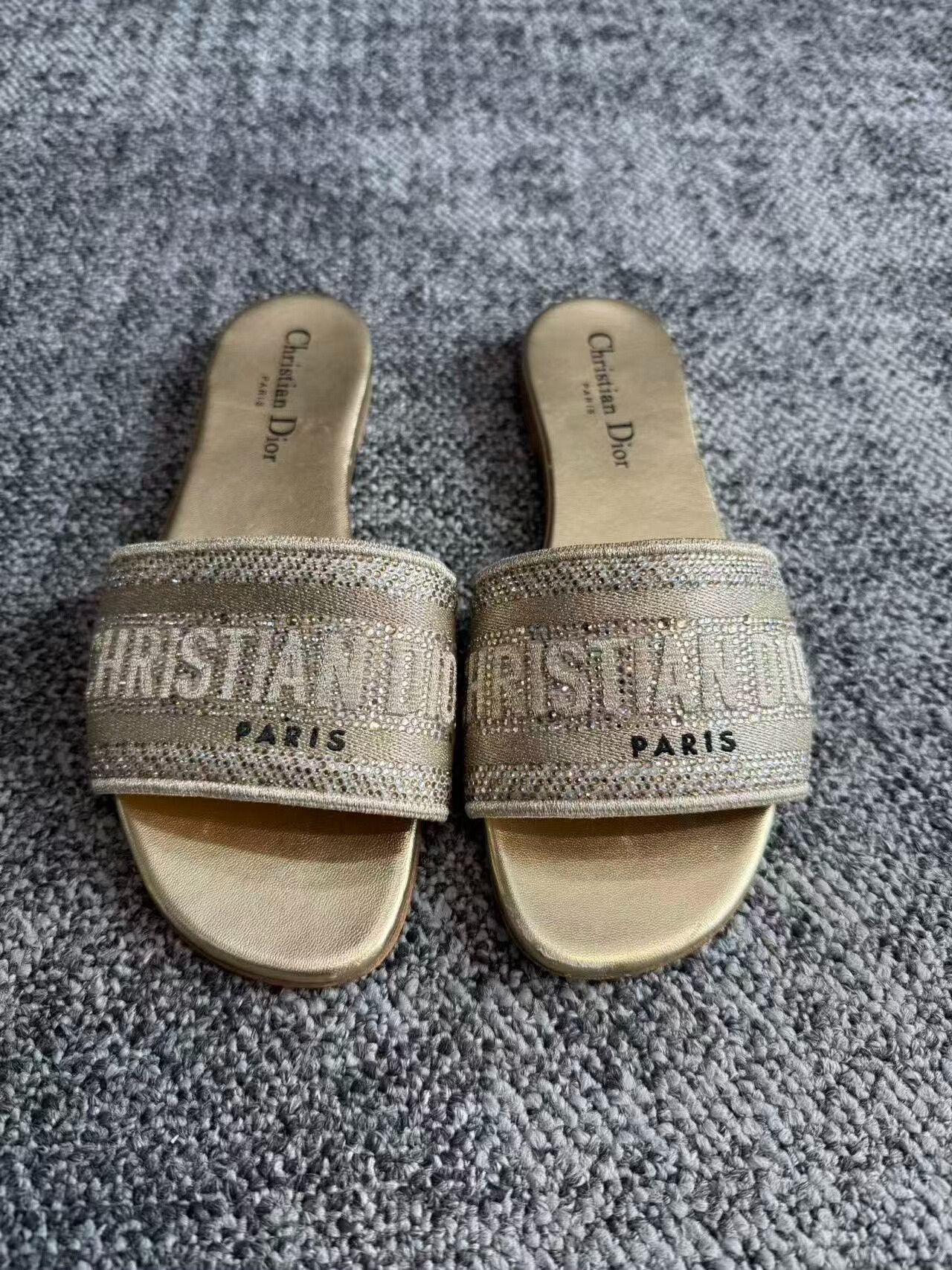 Dior Dior Dioriviera Dway Cotton Sandals Size US 5 / IT 35 - 1 Thumbnail