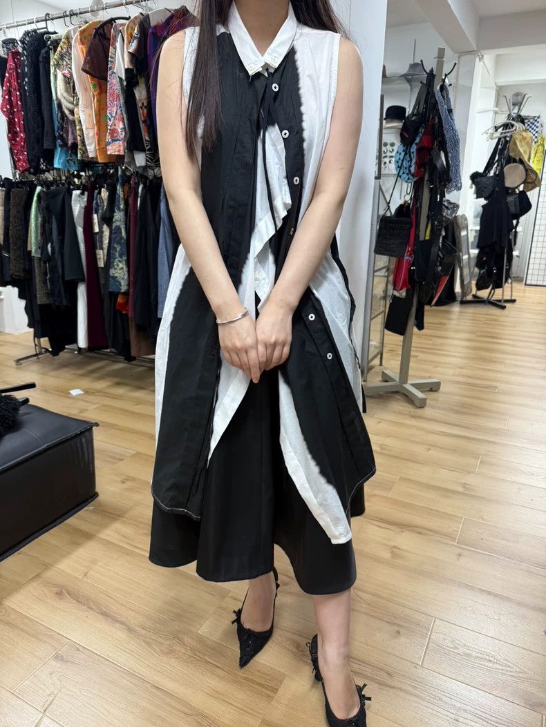 Ann Demeulemeester Ann demeulemeester Ink Patchwork Double Button Strap Up Ve Size XS / US 0-2 / IT 36-38 - 7 Thumbnail