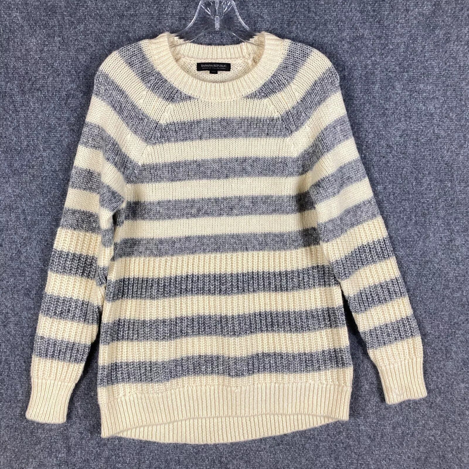Banana Republic Banana Republic Sweater Women's Small Striped Italian Yarn S Size S / US 4 / IT 40 - 1 Thumbnail