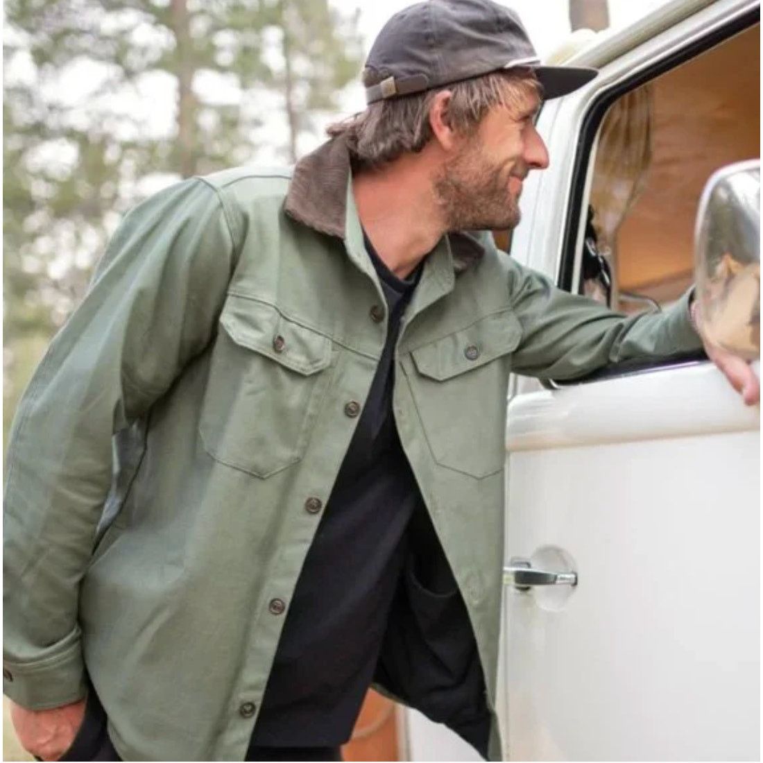 Other Deso Workshop Shacket Shirt Jacket in Dark Sage Green Size US M / EU 48-50 / 2 - 1 Thumbnail