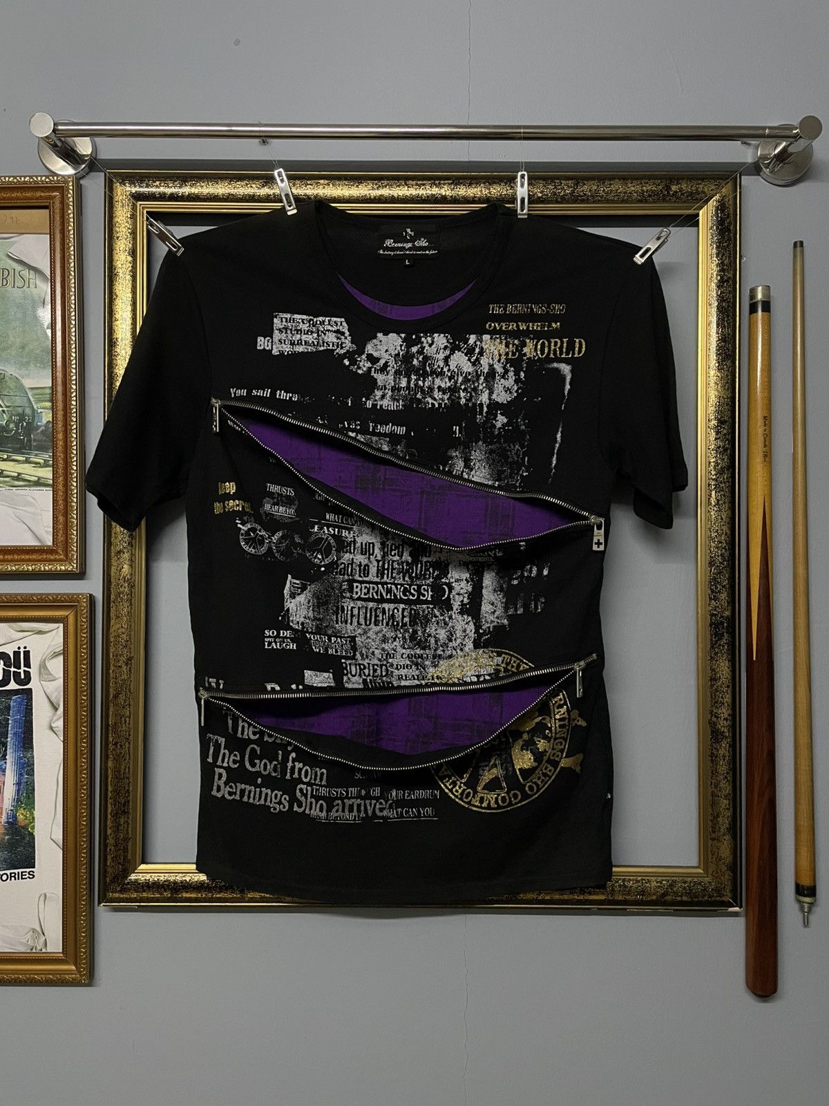 Hysteric Glamour Vintage 1990s Japan Designer Bernings Sho Punk Bondage Tee Size US S / EU 44-46 / 1 - 1 Thumbnail