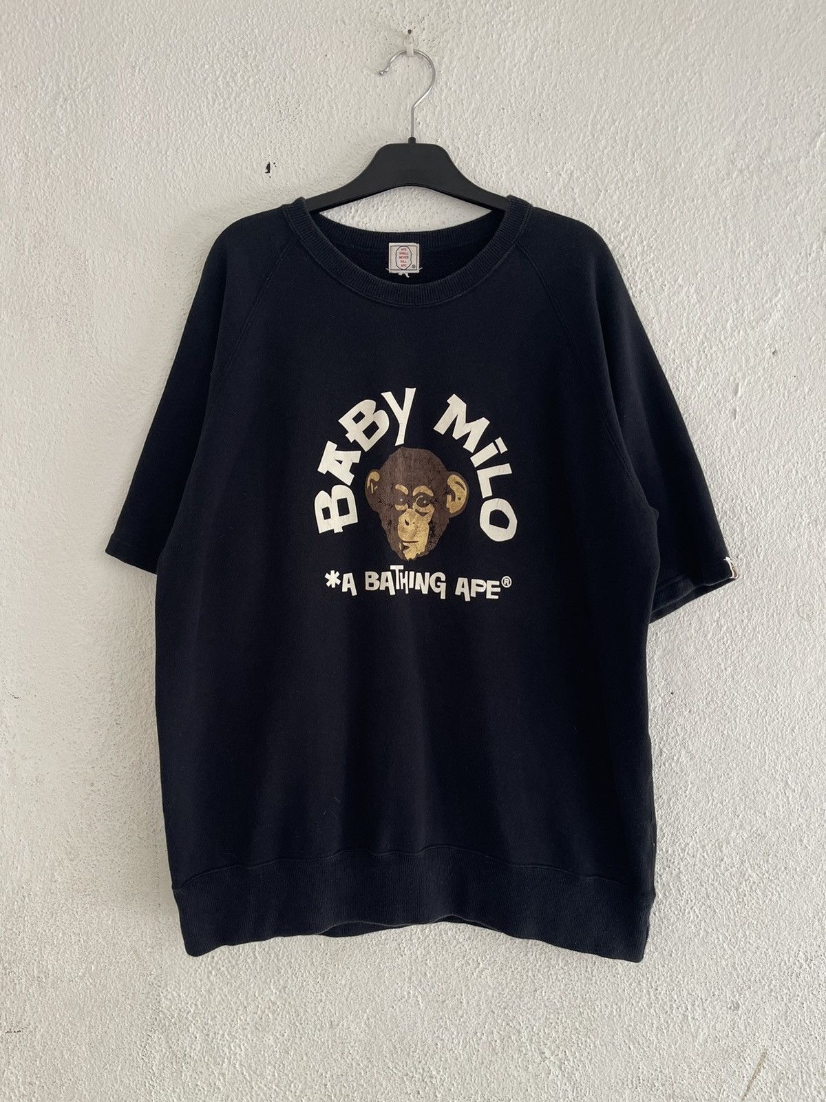 Bape Vintage Bape Baby Milo Short Black Sweatshirt Size US L / EU 52-54 / 3 - 1 Thumbnail