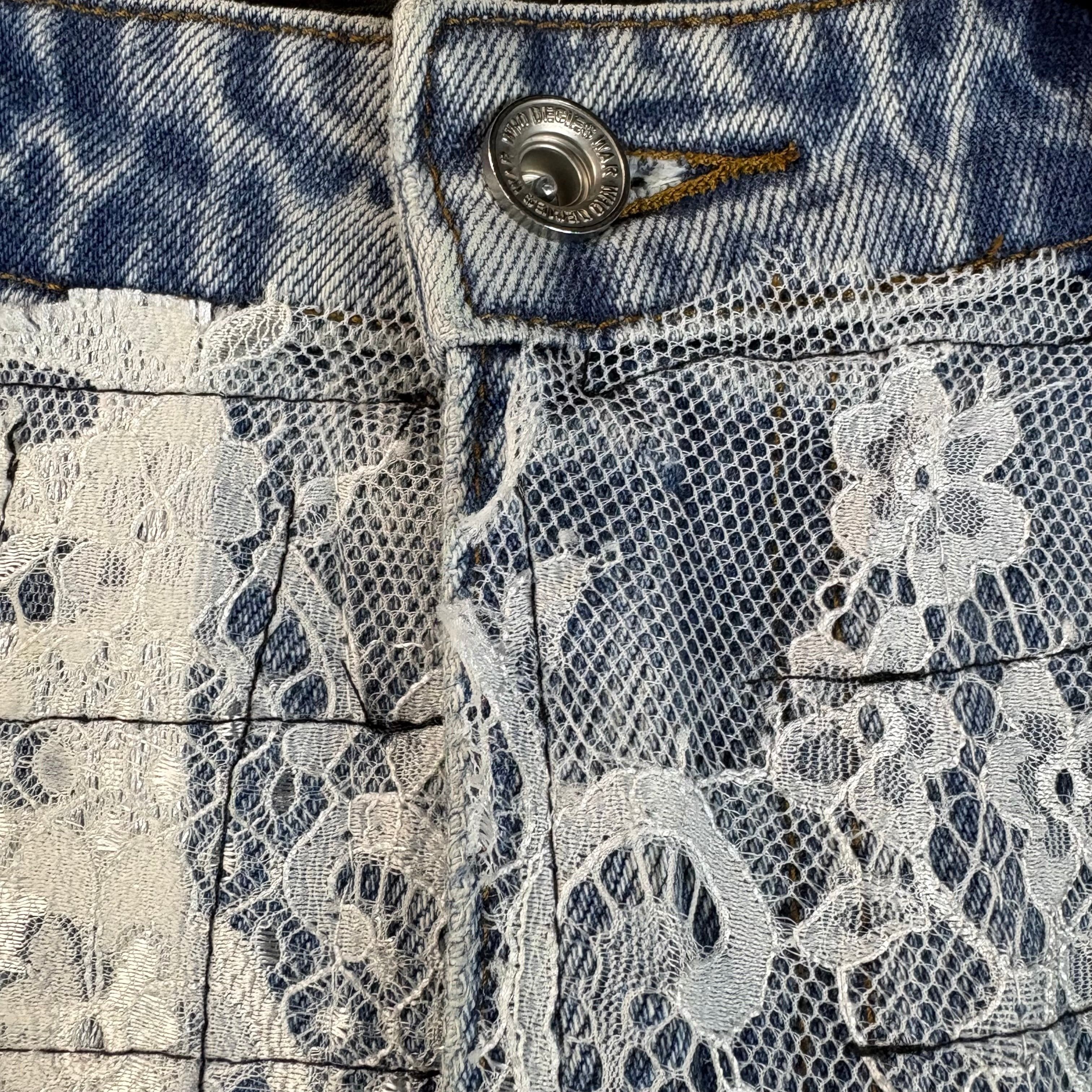 Who Decides War Who Decides War Grid Lace Denim “Sky” Jeans Size 30” Size US 30 / EU 46 - 3 Thumbnail