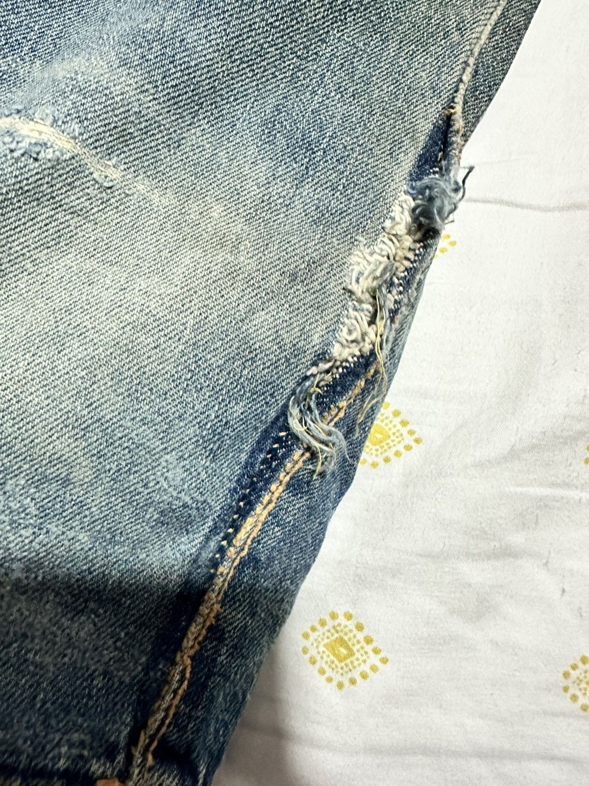 Evisu Evisu Daicot distressed seleved denim pants Size US 28 / EU 44 - 7 Thumbnail