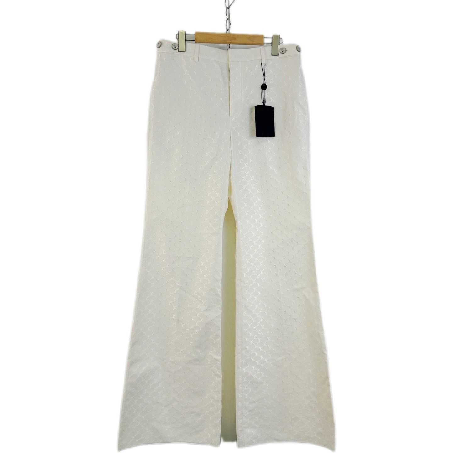 Louis Vuitton Louis Vuitton White High-Waisted Flared Jeans Size 42" / US 20 - 1 Thumbnail