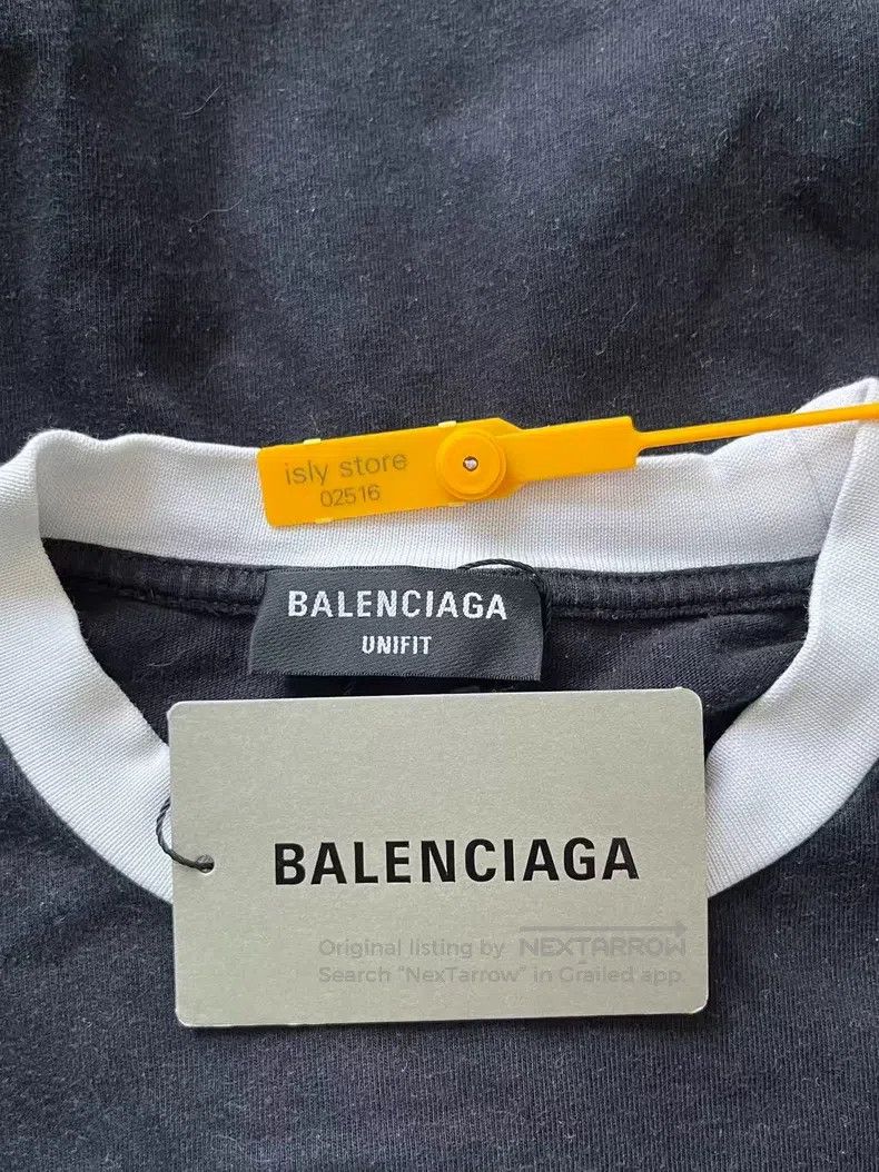 Balenciaga Balenciaga Contrast Letter Logo Printed Loose Round Neck C Size US L / EU 52-54 / 3 - 5 Thumbnail