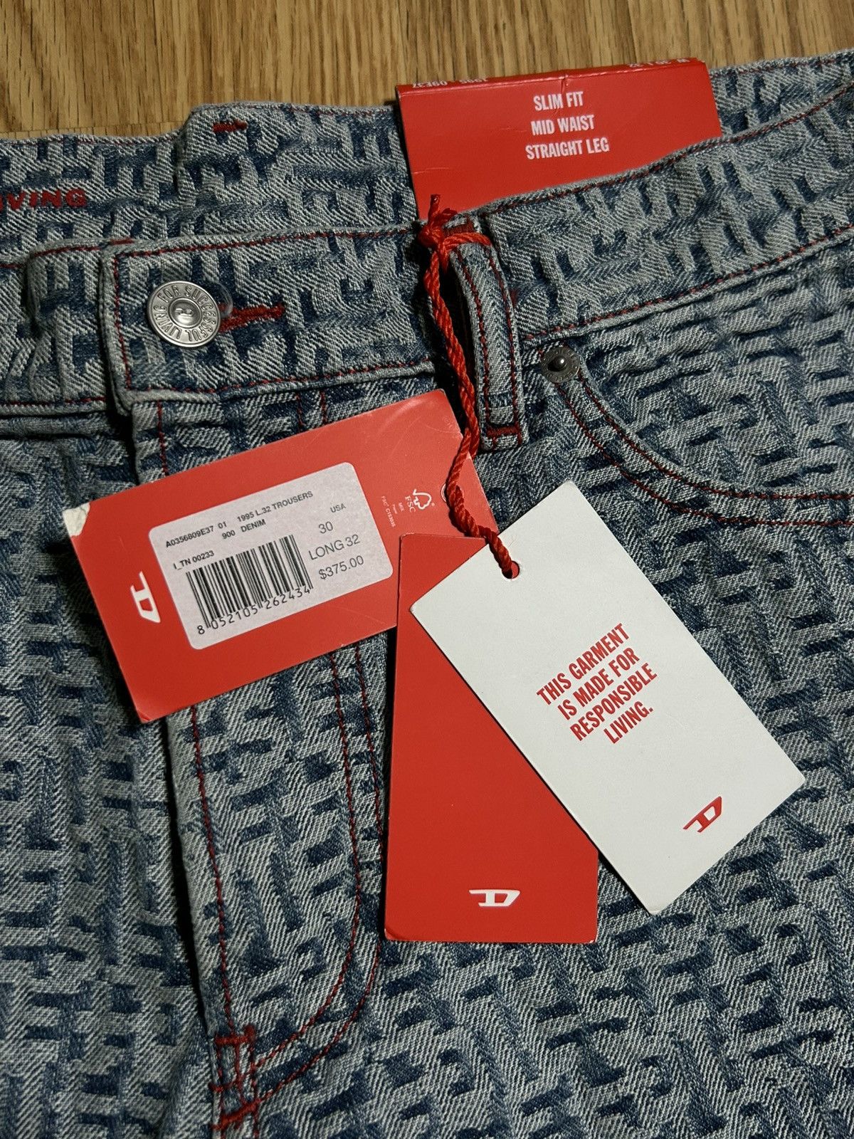 Diesel Diesel 1995 logo-print Jeans Size US 30 / EU 46 - 3 Thumbnail