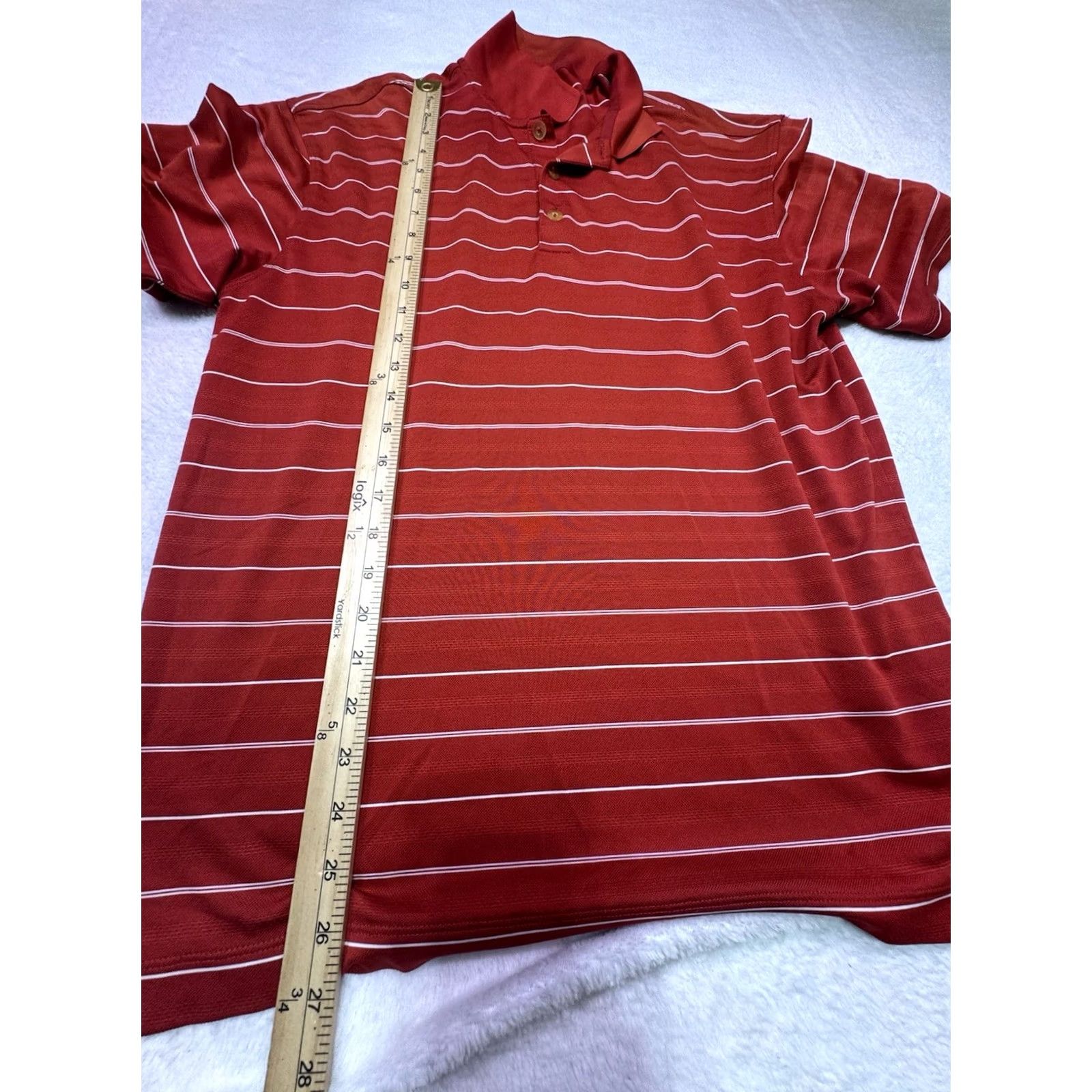 Nike Nike Golf Polo Shirt Mens Size Medium Performance Dri-Fit Polyester Red Stripe Size US M / EU 48-50 / 2 - 4 Thumbnail