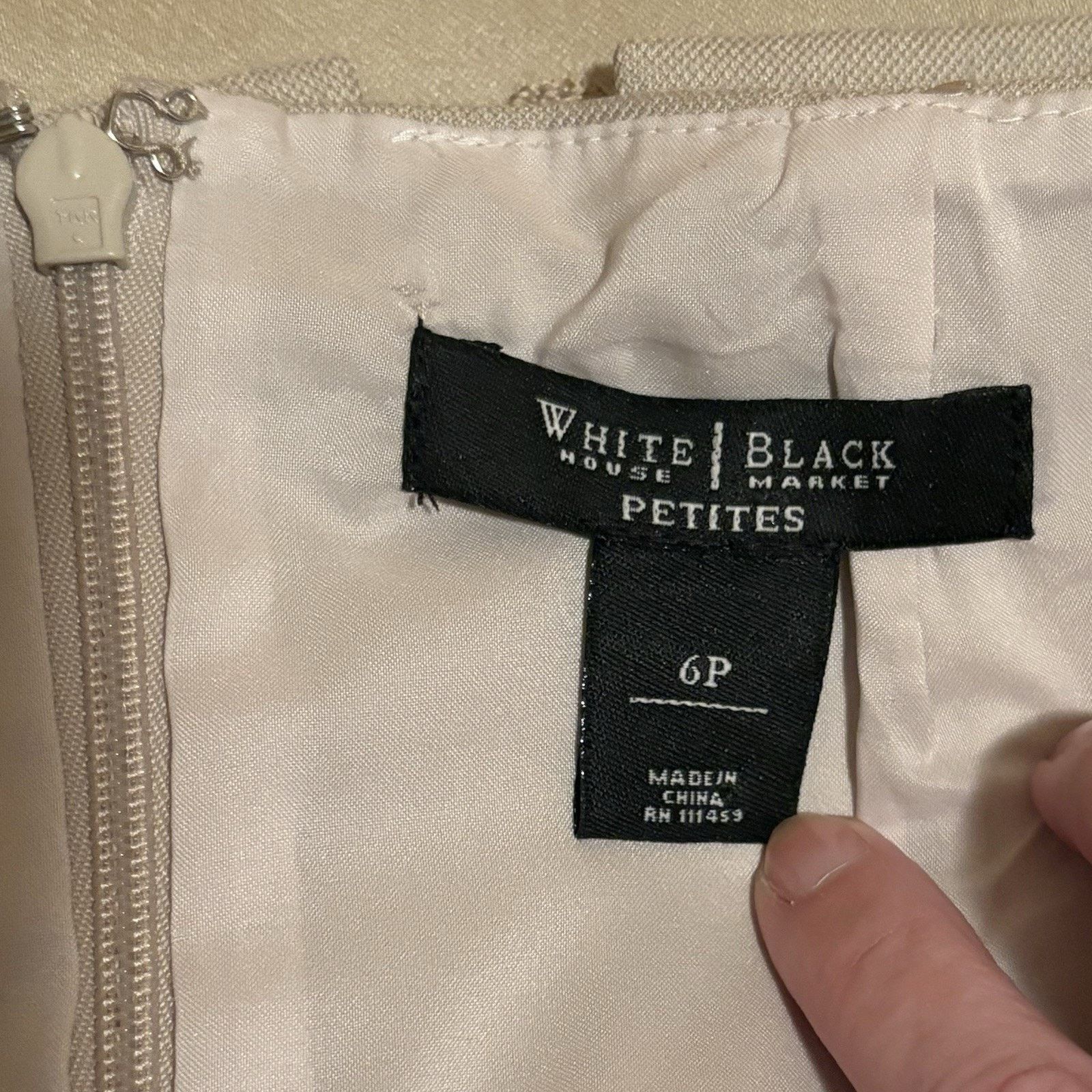 White House Black Market White House Black Market Beige Skirt Double Striping - Sz 6P Size 28" / US 6 / IT 42 - 8 Thumbnail