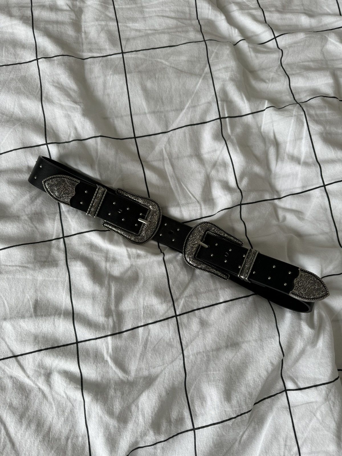 Japanese Brand Vintage Belts Y2K Rhinestones Punk leather belt Japanese Size ONE SIZE - 12 Thumbnail