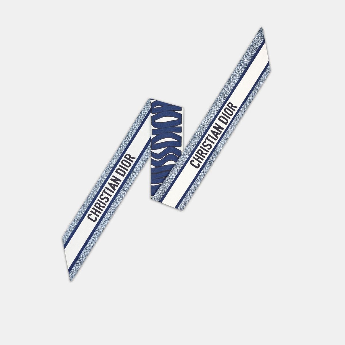 Dior o1bcso1str0226 Size:OS/Allover Scarf in White/Nevy Blue Size ONE SIZE - 3 Thumbnail