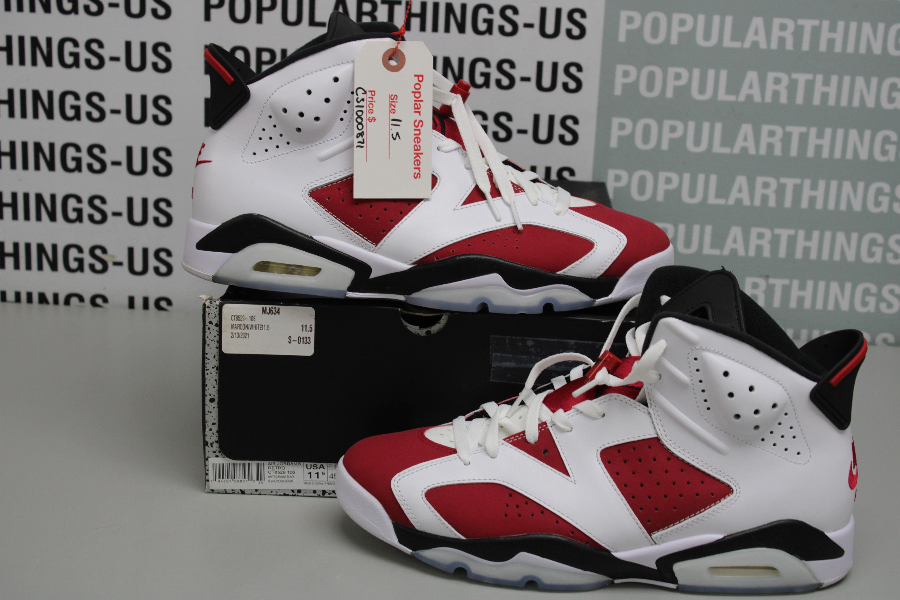 mens jordan 6 carmine