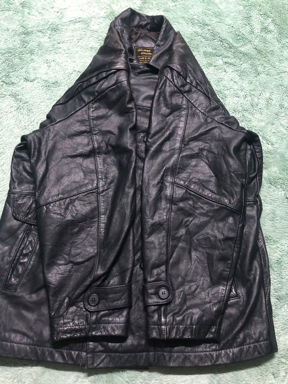 Issey Miyake VTG PARACHUTE CARGO COWHIDE LEATHER JACKET D HOMME AHOMME Size US L / EU 52-54 / 3 - 12 Thumbnail