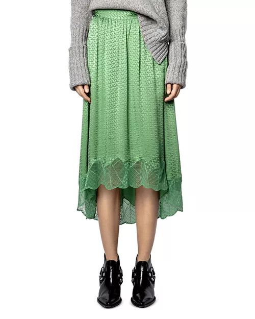 Zadig & Voltaire ZADIG & VOLTAIRE JOSLIN ZV PRINTED SILK MIDI SKIRT Size 26" / US 2 / IT 38 - 12 Thumbnail