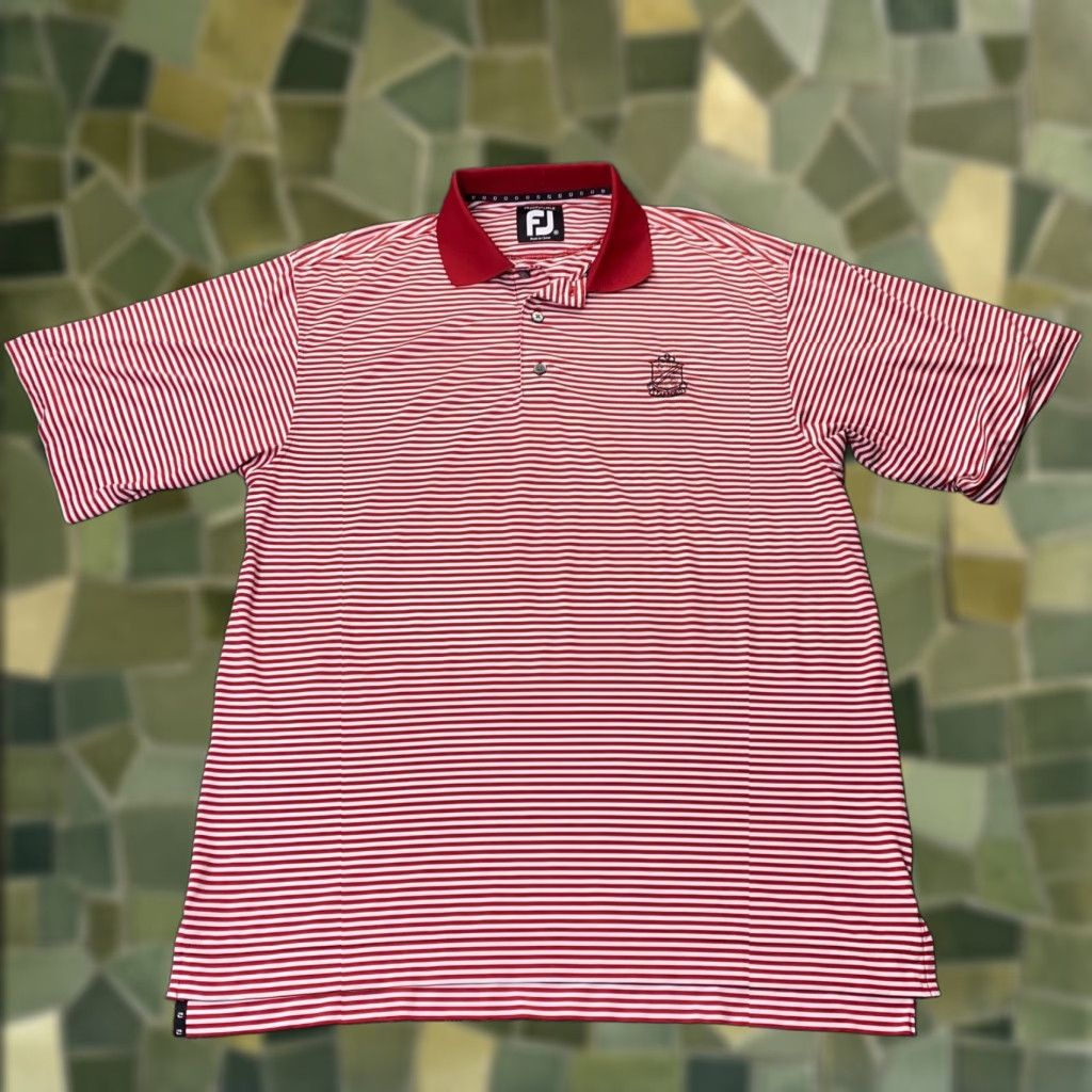 Footjoy VINTAGE FJ Shirt Mens M Red Striped ProDry Lisle Polo Stafford Golf Size US M / EU 48-50 / 2 - 1 Thumbnail