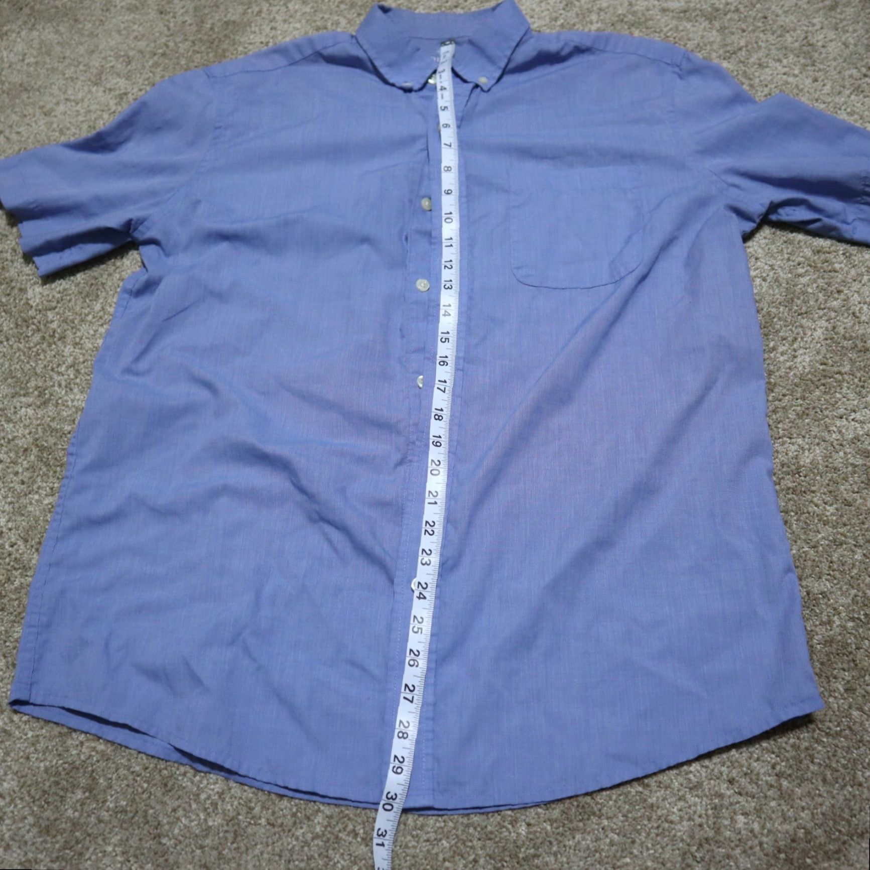 Born Saddlebred Shirt Blue Button Down Long Sleeve Mens L Large Color Light Blue Regular Cotton Button-Up Shirt Mens Size US L / EU 52-54 / 3 - 5 Thumbnail