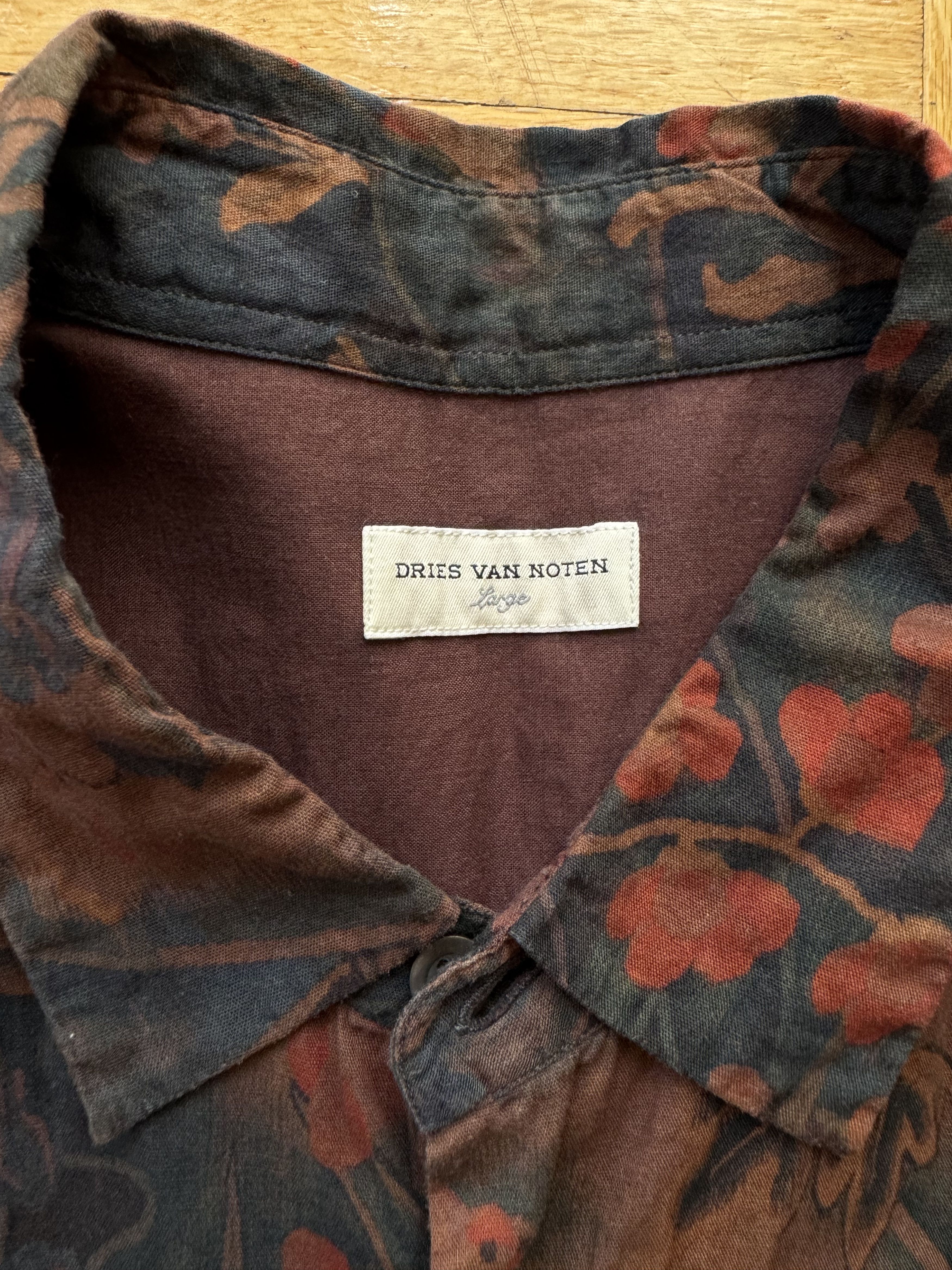 Dries Van Noten Floral Short Sleeve Shirt Size US L / EU 52-54 / 3 - 3 Thumbnail