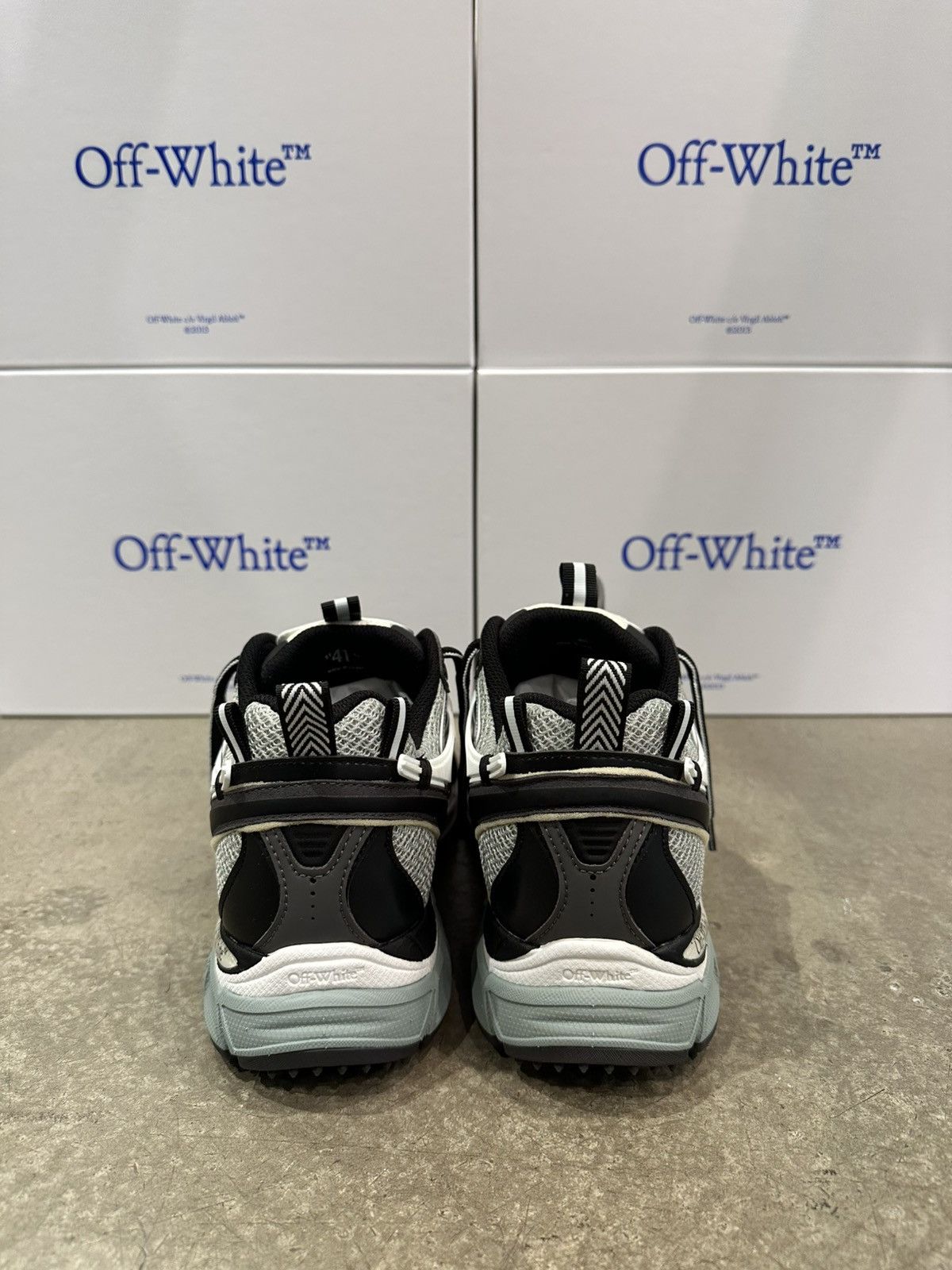 Off-White OFF-WHITE - Be Right Back Sneakers Light Grey Black Size US 11 / EU 44 - 4 Thumbnail