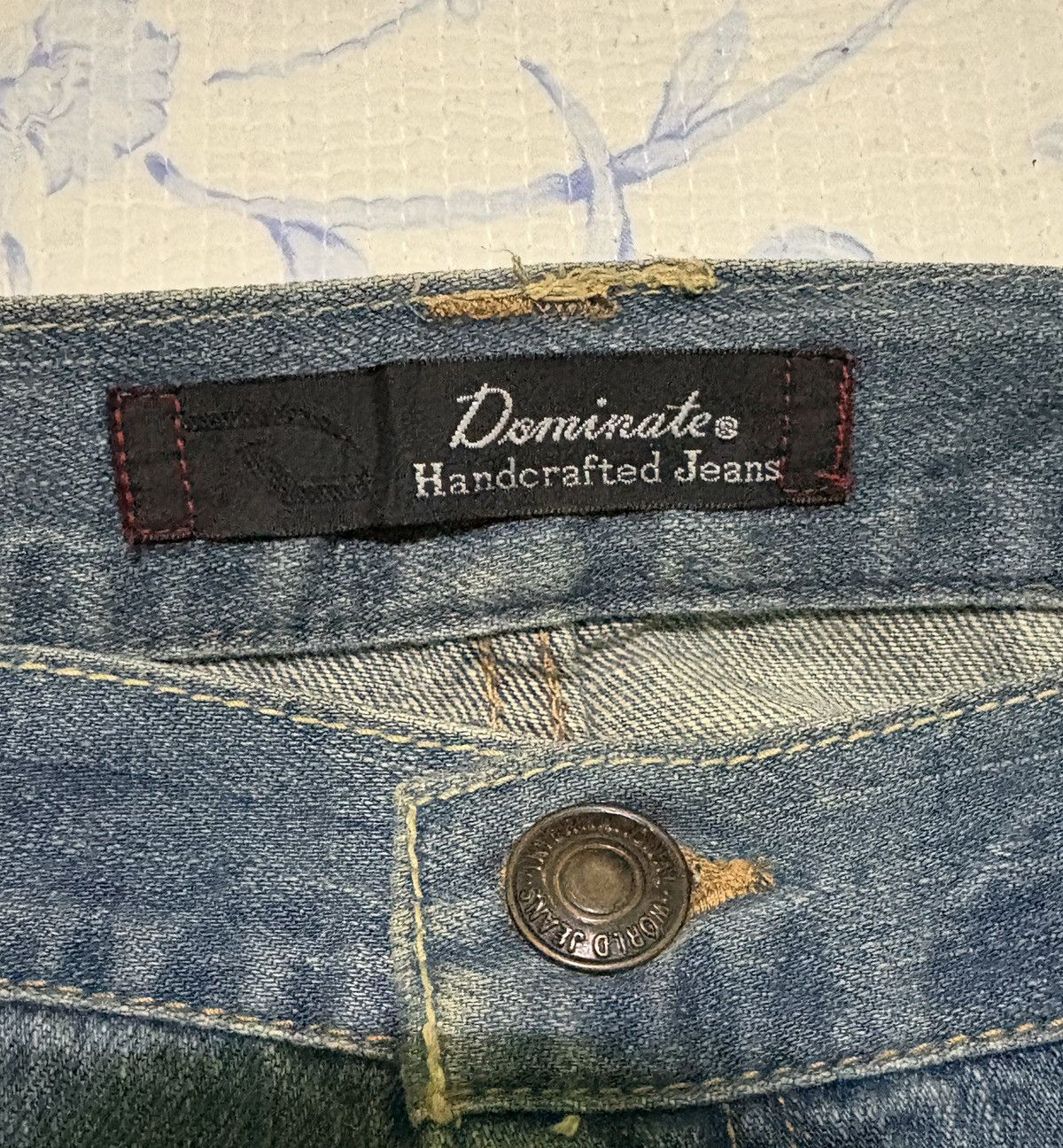 Japanese Brand Japanese International World Streetwear Double Waist Denim Size US 35 - 17 Thumbnail