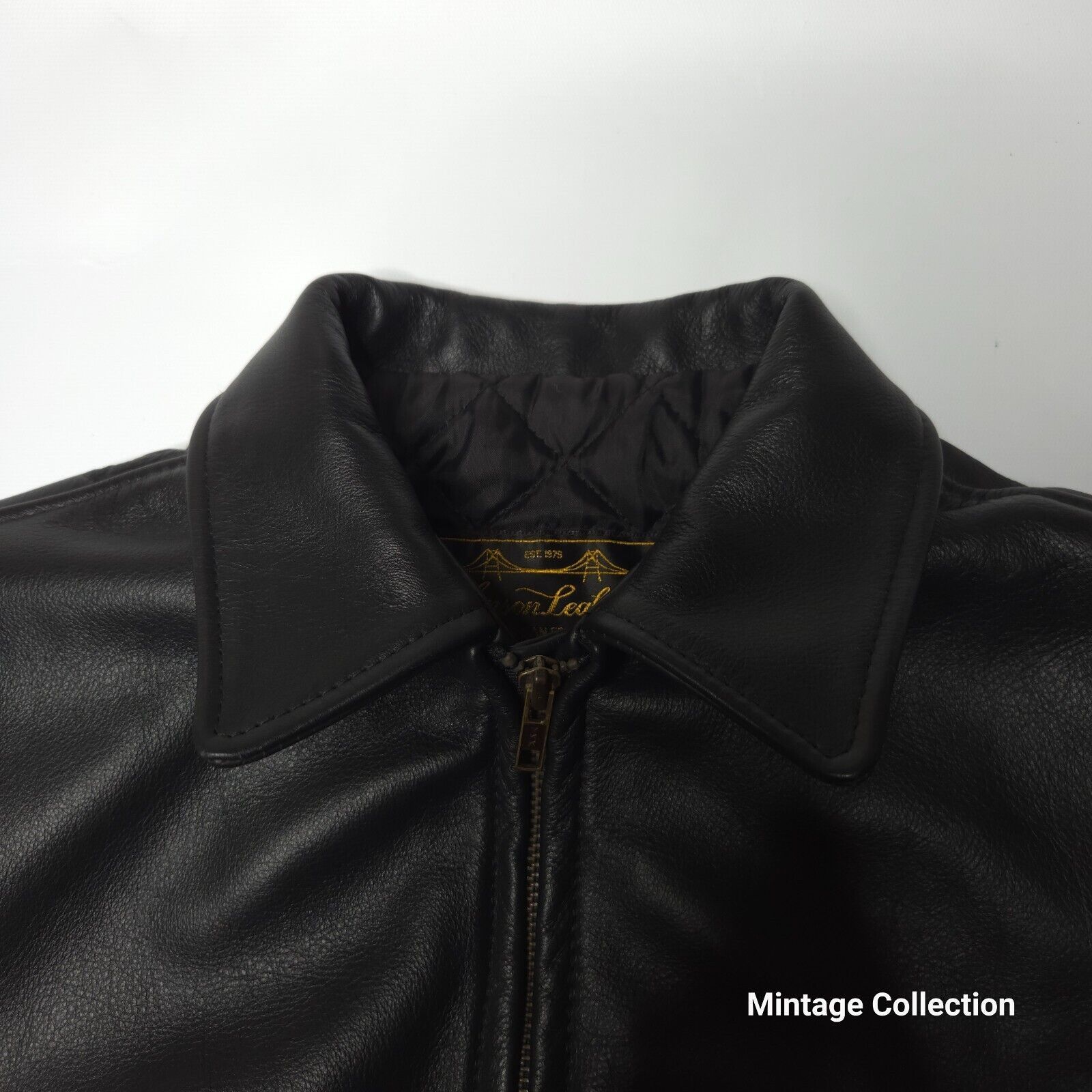 Other VINTAGE JOHNSON LEATHERS BLACK LEATHER MOTORCYCLE JACKET 8 Size M / US 6-8 / IT 42-44 - 3 Thumbnail