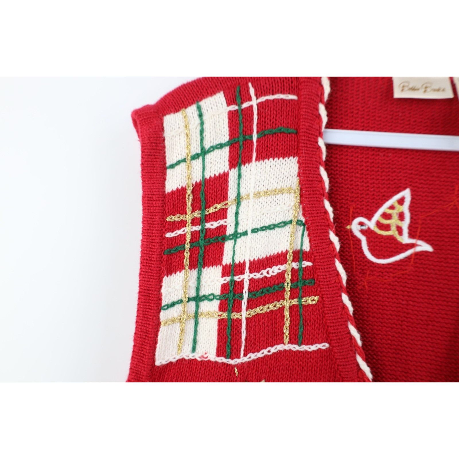 Vintage Vintage 90s Christmas Tree Dove Cardigan Sweater Vest Size L / US 10 / IT 46 - 8 Thumbnail