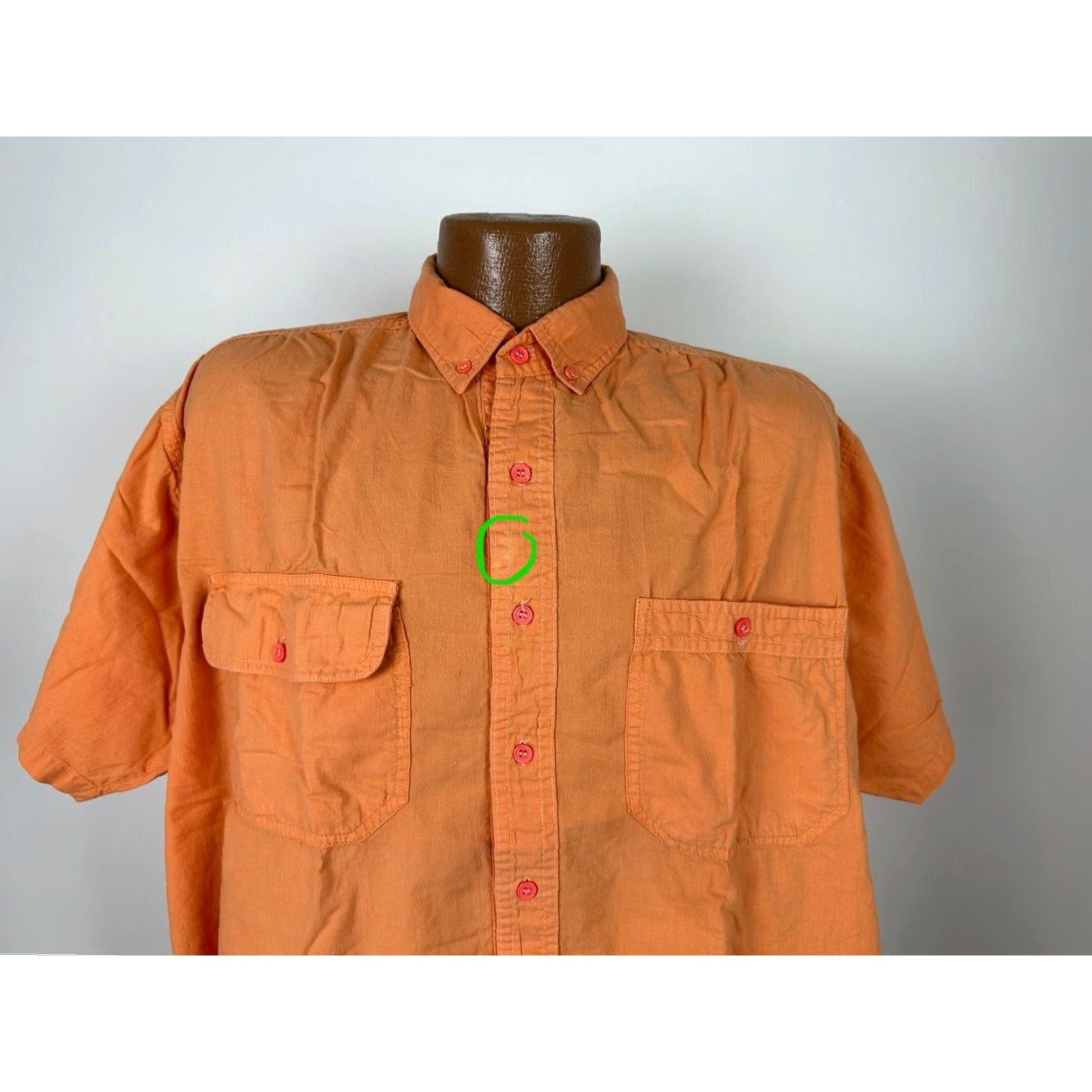 Vintage VINTAGE Pacific Scene Shirt Men L Orange Button-Up Short Sleeve 90s Casual Size US L / EU 52-54 / 3 - 6 Thumbnail