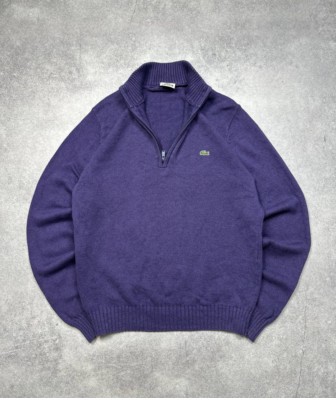 Lacoste Vintage Lacoste 1/4 Zip Knit Sweater, Size M (3) Size US M / EU 48-50 / 2 - 1 Thumbnail