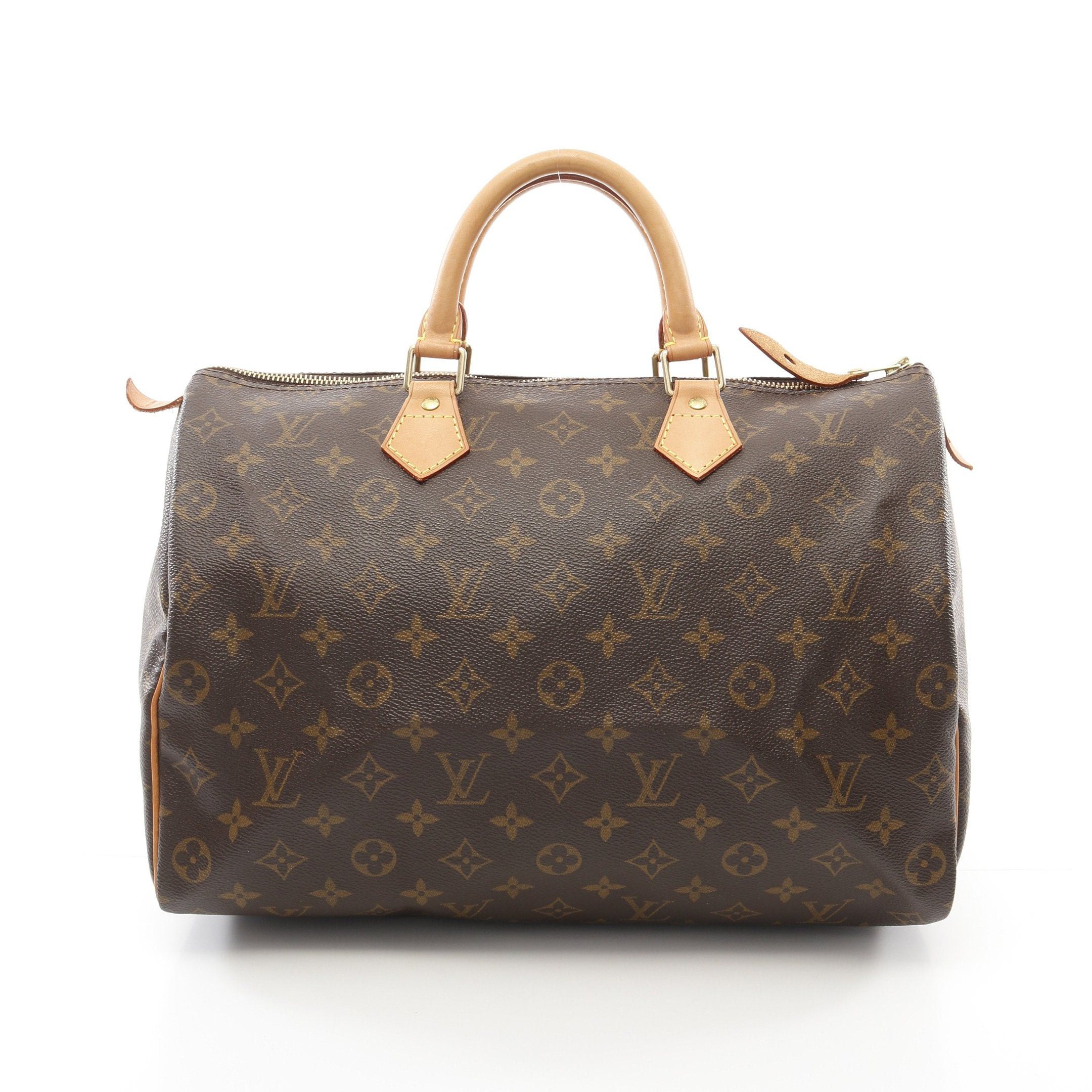 Louis Vuitton Louis Vuitton Speedy 35 Monogram Handbag Leather Brown Size ONE SIZE - 1 Thumbnail