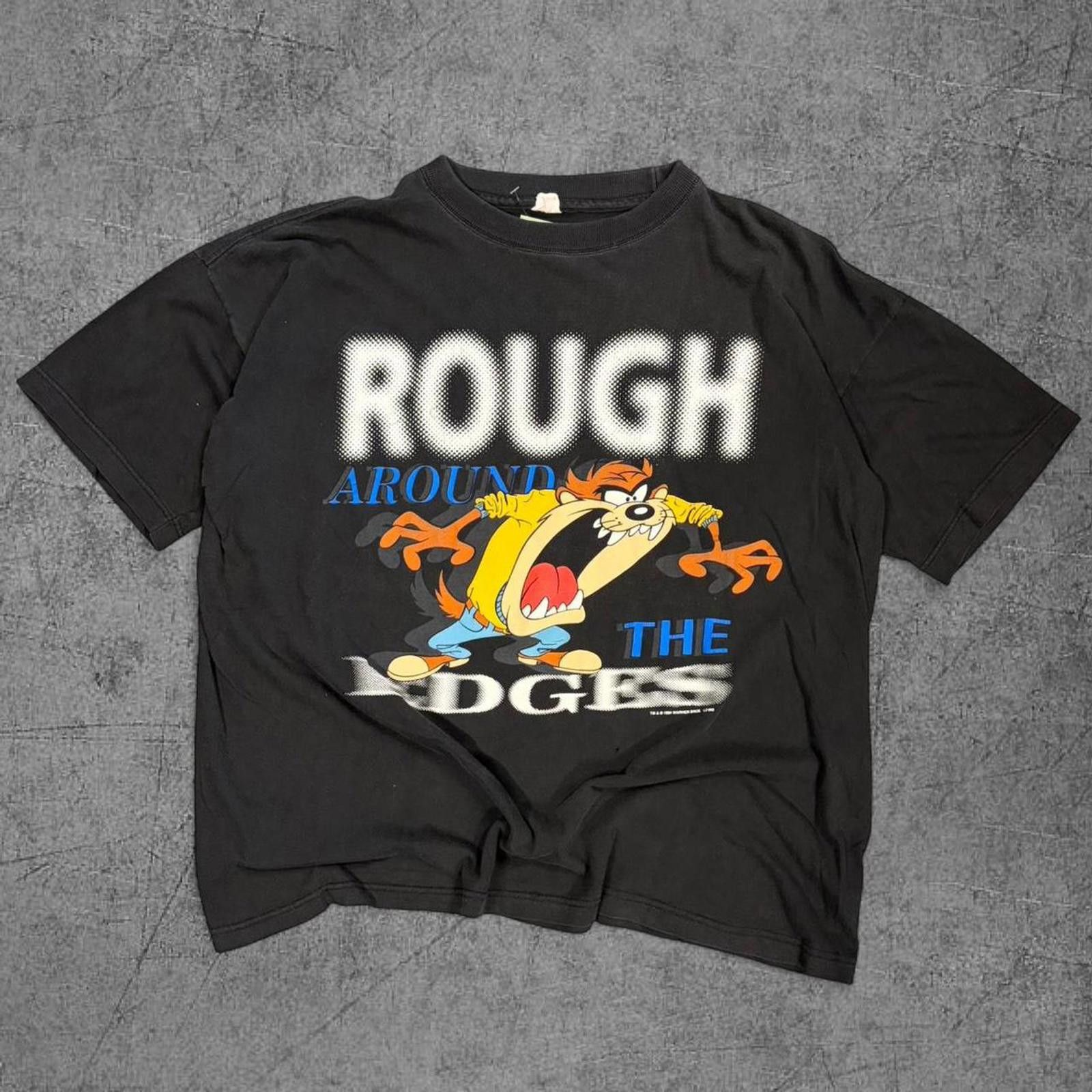 Vintage 1996 Rough Tasmanian Devil Looney Tunes Tee Size US XL / EU 56 / 4 - 1 Thumbnail