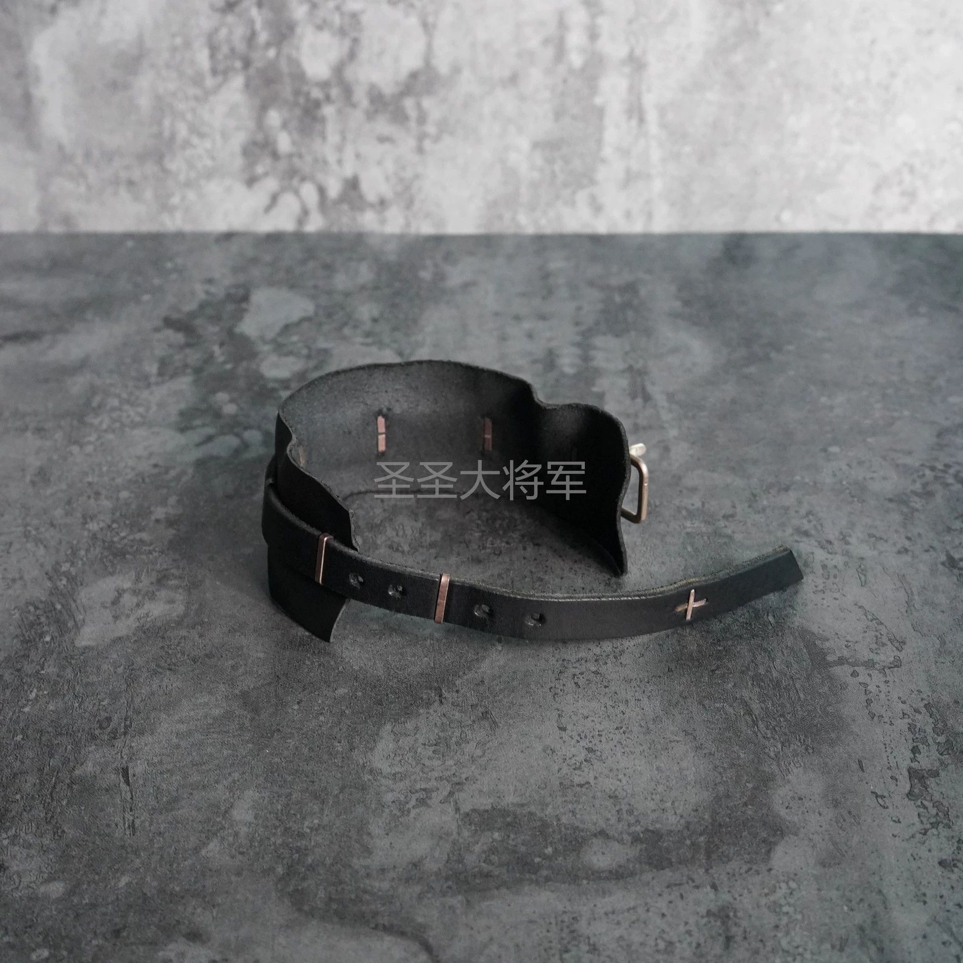 Ma+ M.A+ Retro Silver Bar Stack Black Leather Bracelet Size ONE SIZE - 6 Thumbnail