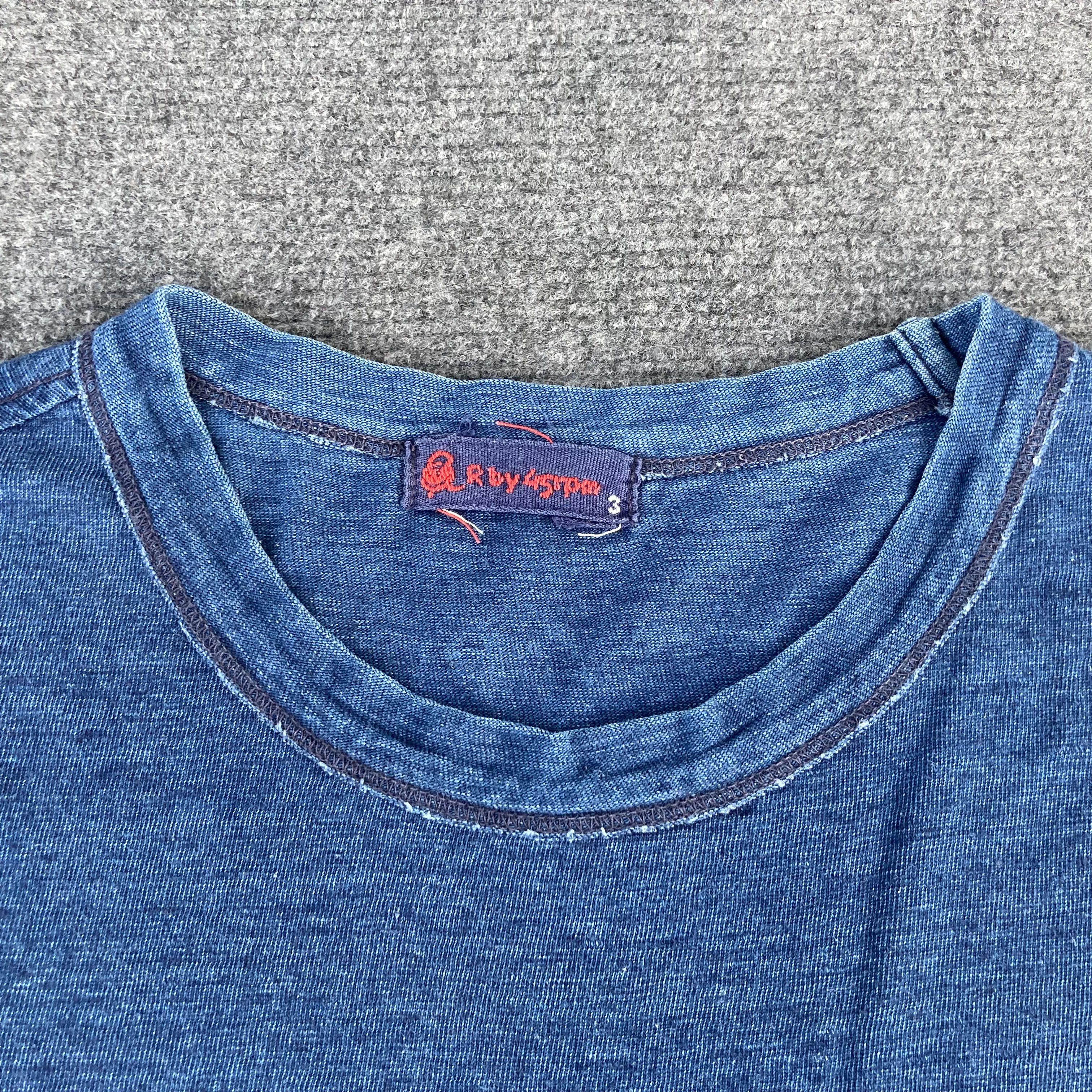 45rpm × Japanese Brand × Vintage Vtg 45 RPM Original 45rpm Denim T Shir Size US M / EU 48-50 / 2 - 3 Thumbnail