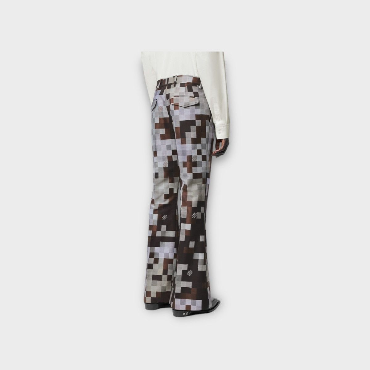 Louis Vuitton Silk And Wool Blend Tailored Flared Trousers Size US 34 / EU 50 - 3 Thumbnail