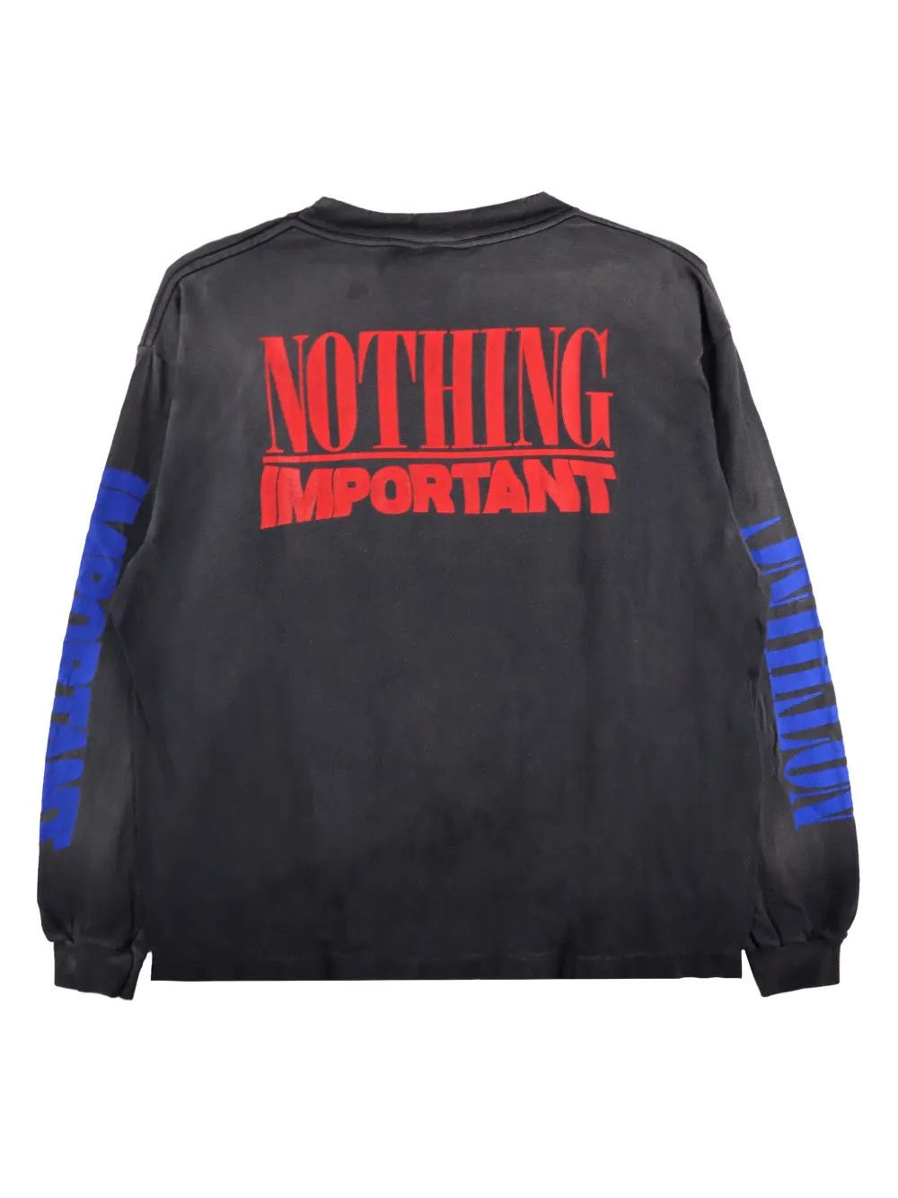 Saint Michael o1mle0326 Nothing Important Sweatshirt in Black Size US L / EU 52-54 / 3 - 2 Thumbnail