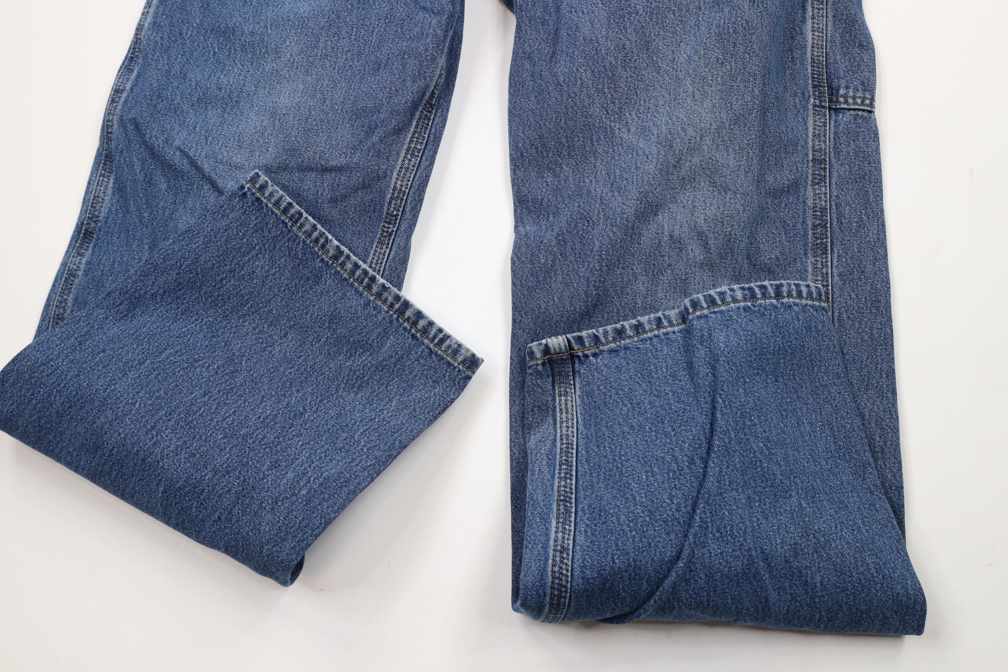 Carhartt × Vintage Vintage Carhartt Spell Wide Leg Dungaree Denim Jeans Blue Size US 32 / EU 48 - 5 Thumbnail