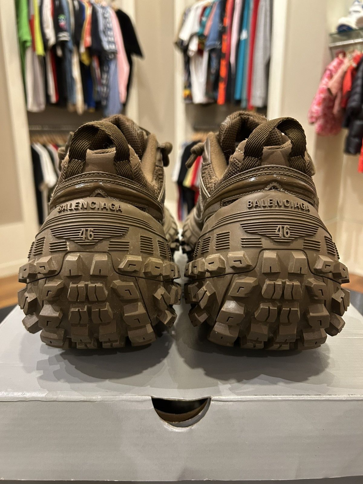 Balenciaga Balenciaga Defender Sneakers - Brown Size US 13 / EU 46 - 3 Thumbnail