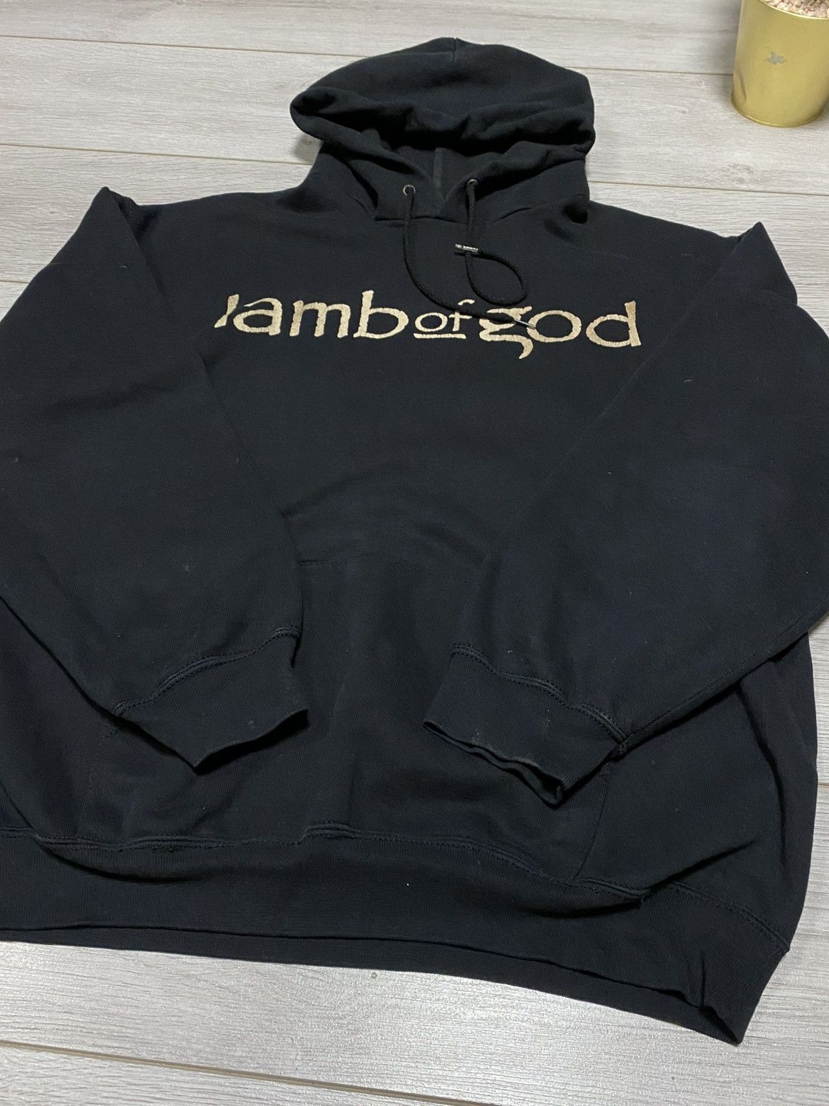 Band Tees Lamb of God vintage hoodie fruit of the loom faded eb0 Size US L / EU 52-54 / 3 - 4 Thumbnail