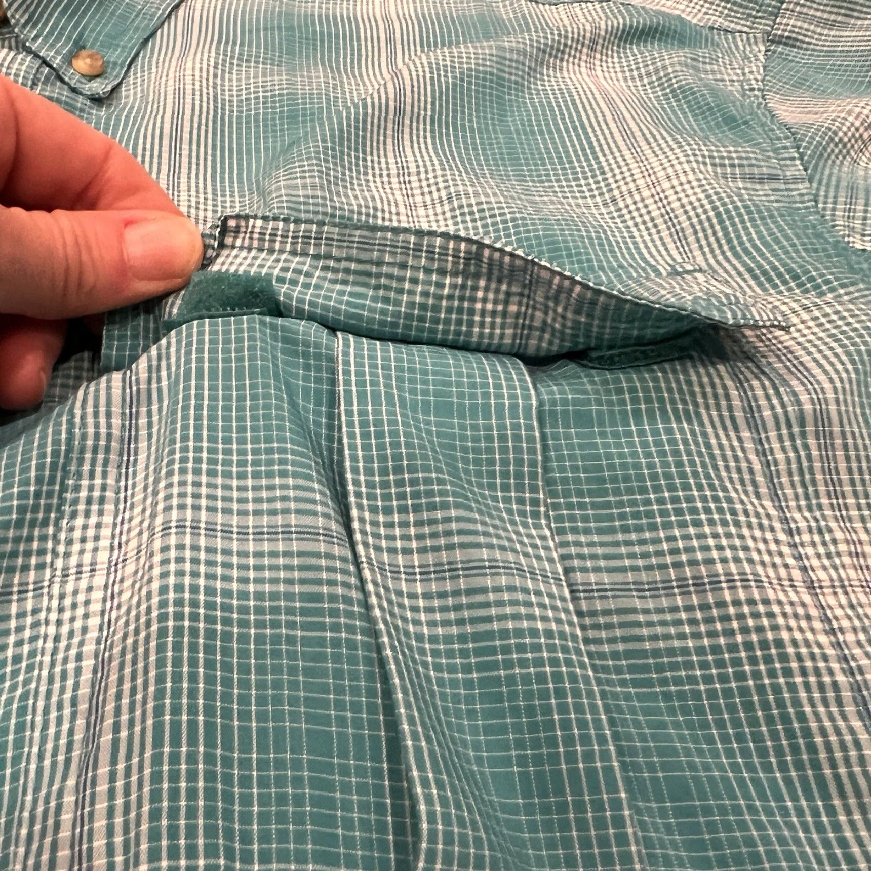 CO Duluth Shirt Blue Plaid Button-Down Short Sleeve Mens L Casual Business Travel Workwear Size US L / EU 52-54 / 3 - 4 Thumbnail
