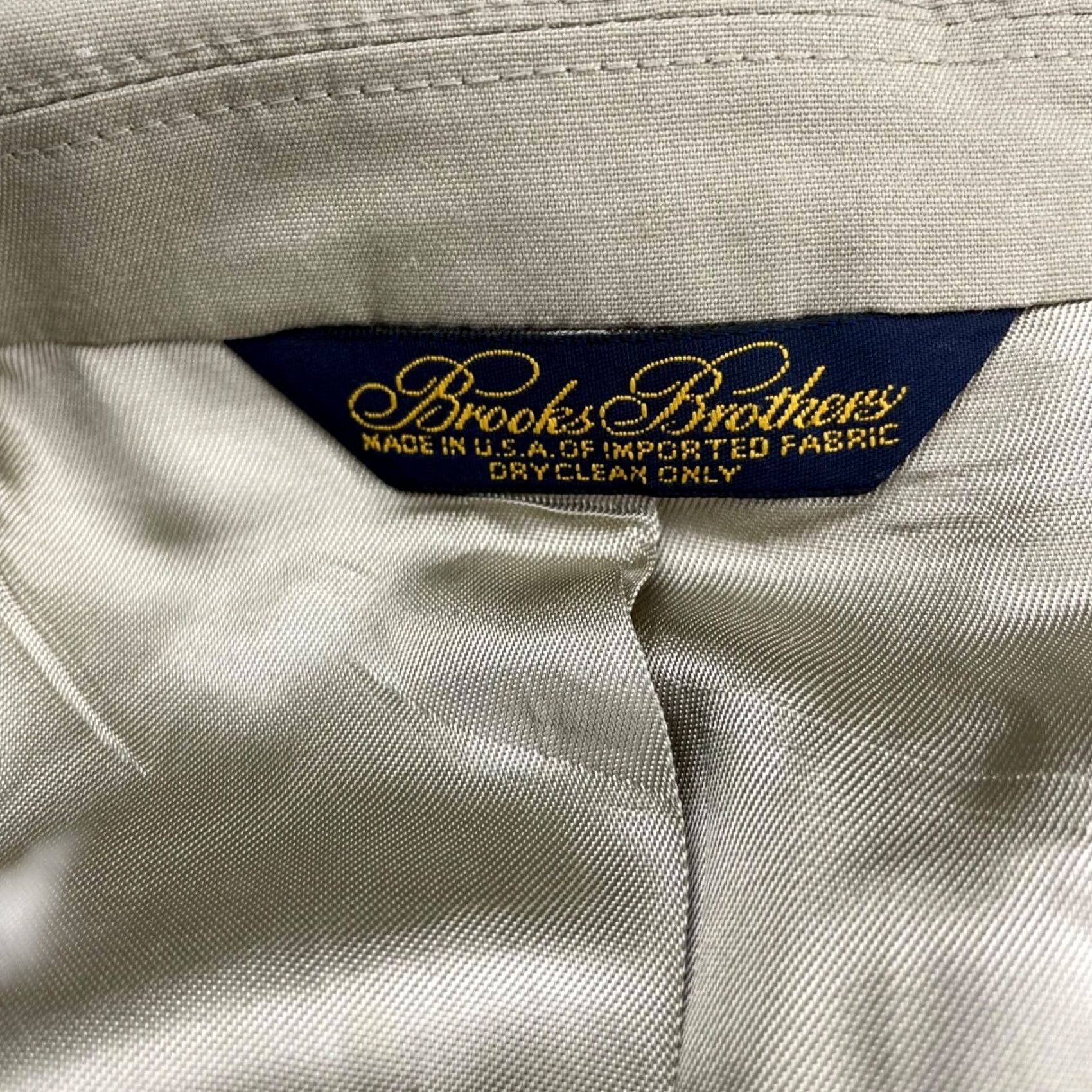 Brooks Brothers Brooks Brothers Men's Blazer Jacket Khaki/Tan Cotton/Polyester 2-Button Front 46-XL Size 46R - 5 Thumbnail