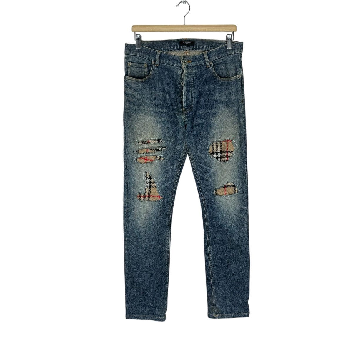 Burberry 🌟BURBERRY BLACK LABEL PATCHWORK DENIM JEANS Size 32" / US 10 / IT 46 - 1 Thumbnail