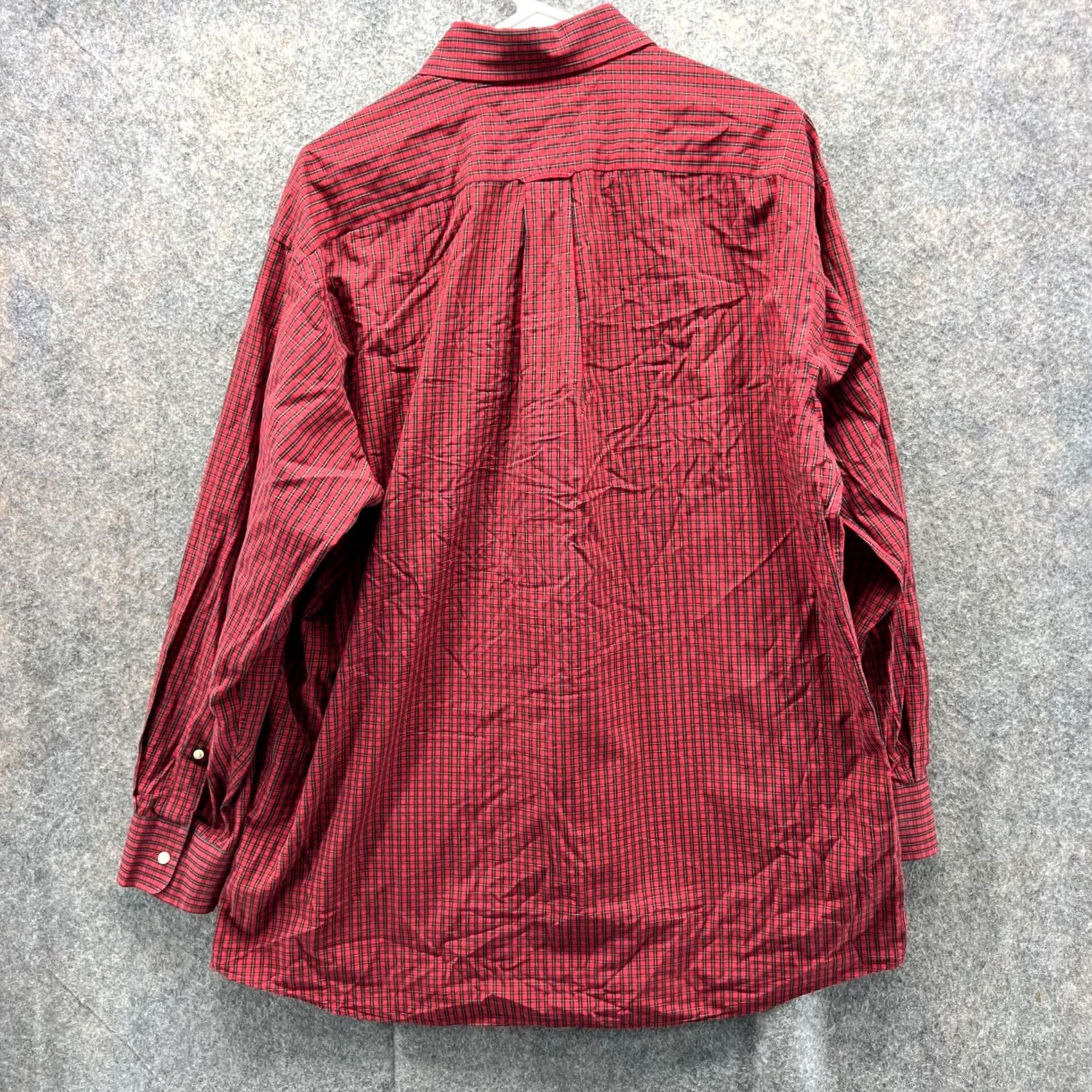 Tommy Hilfiger VINTAGE Tommy Hilfiger Shirt Men Large Adult Red Black Plaid Button-Down Casual Dress Shirt Size US L / EU 52-54 / 3 - 2 Thumbnail